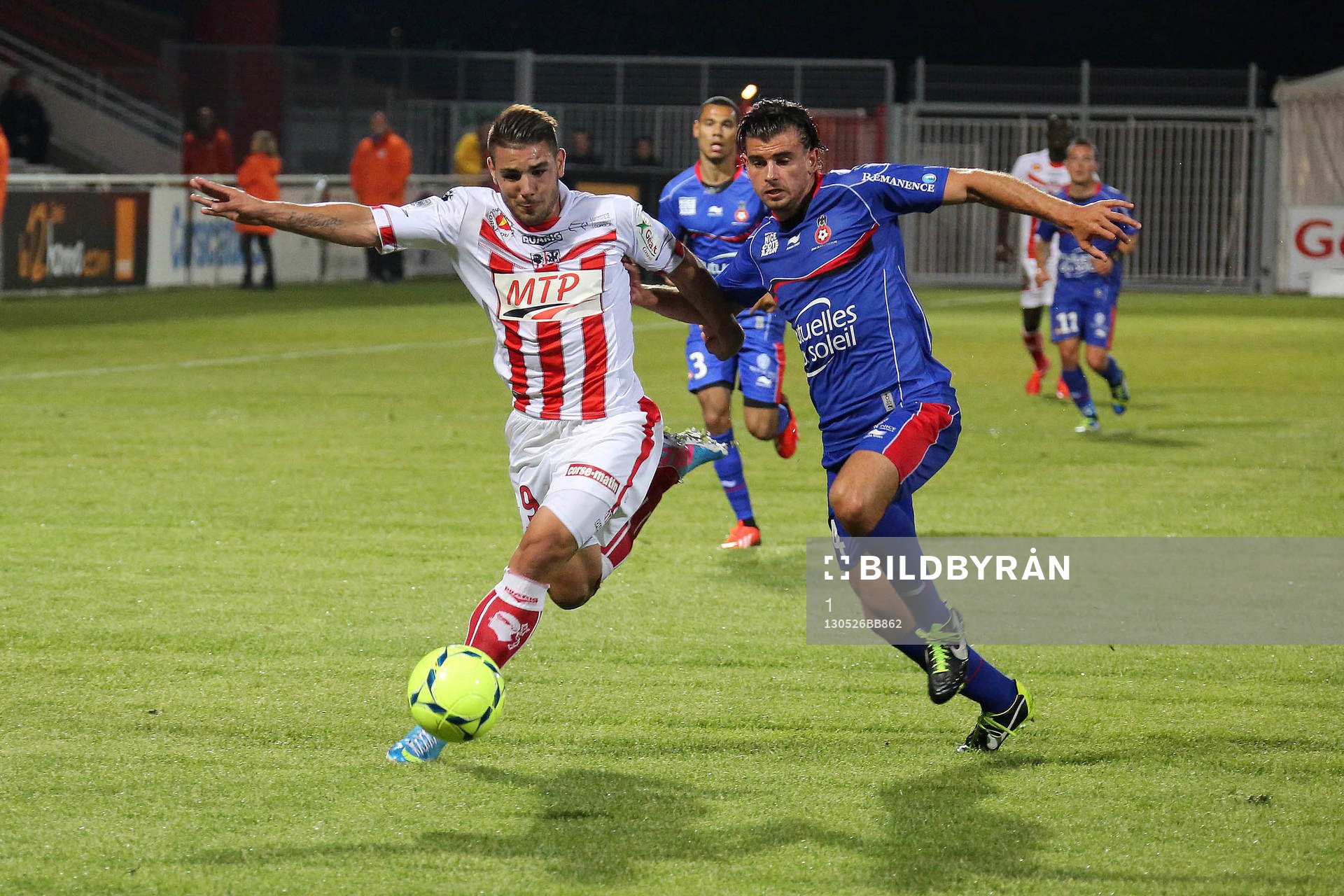  Fotboll, Ajaccio - Nice : Andy DELORT / Nemanja PEJCINOVIC - 26.05.2013 - Ajaccio / Nice - 38e journee Ligue 1