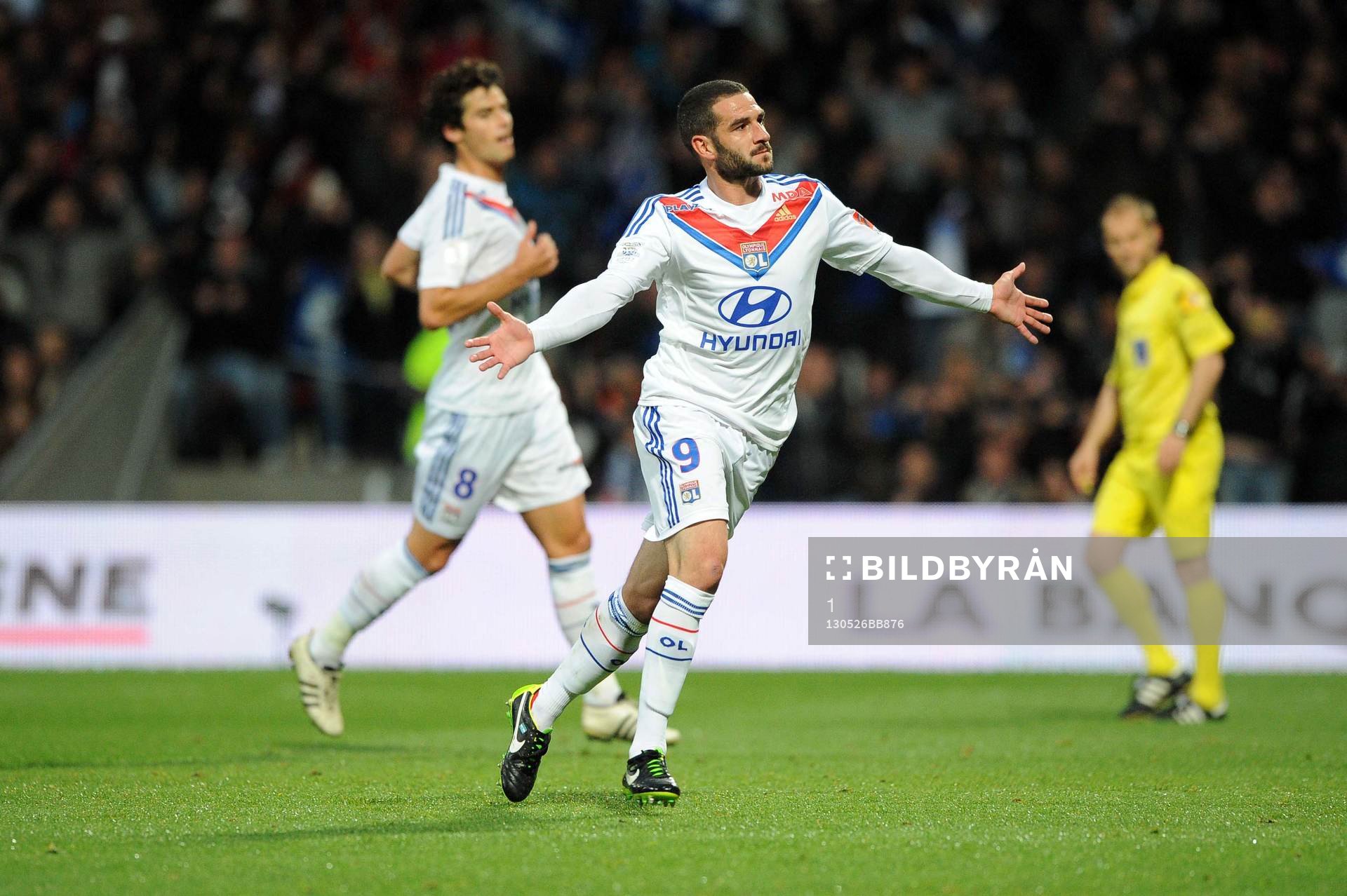   Fotboll, Lyon - Rennes: Joie Lisandro LOPEZ - 26.05.2013 - Lyon / Rennes - 38e journee Ligue 1