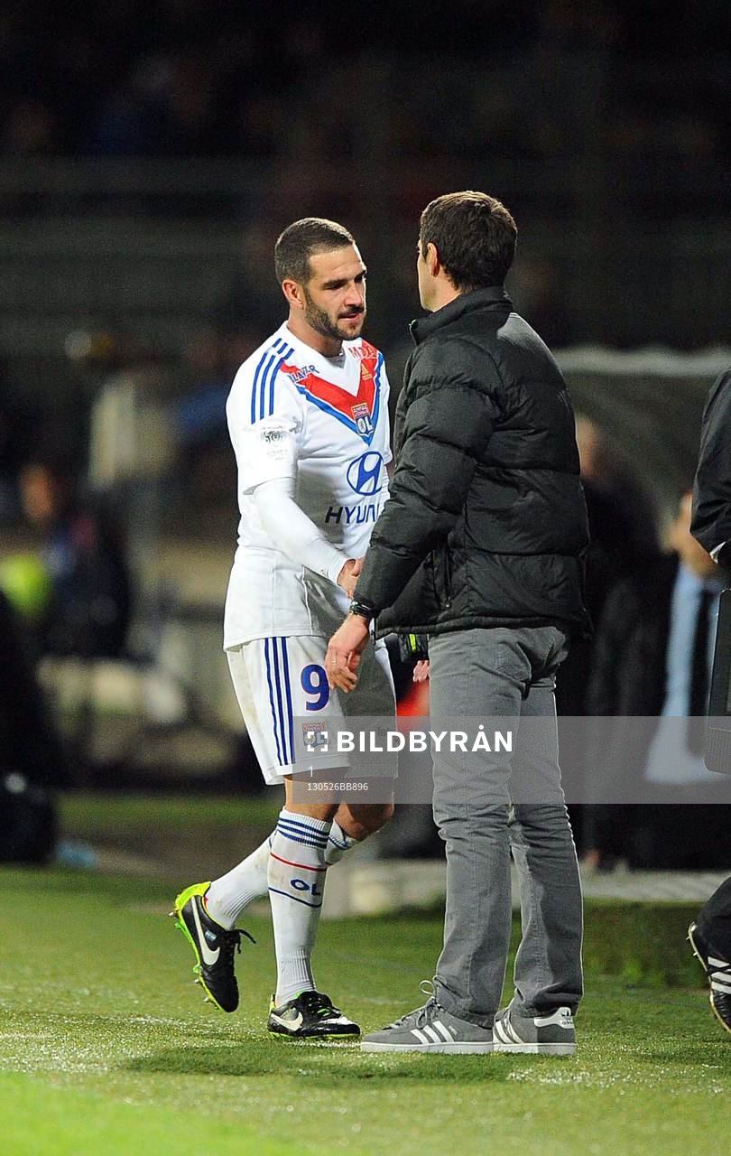  Fotboll, Lyon - Rennes: Lisandro LOPEZ / Remi GARDE - 26.05.2013 - Lyon / Rennes - 38e journee Ligue 1