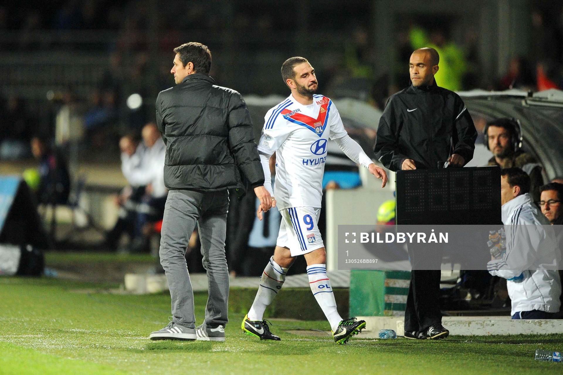  Fotboll, Lyon - Rennes: Lisandro LOPEZ / Remi GARDE - 26.05.2013 - Lyon / Rennes - 38e journee Ligue 1