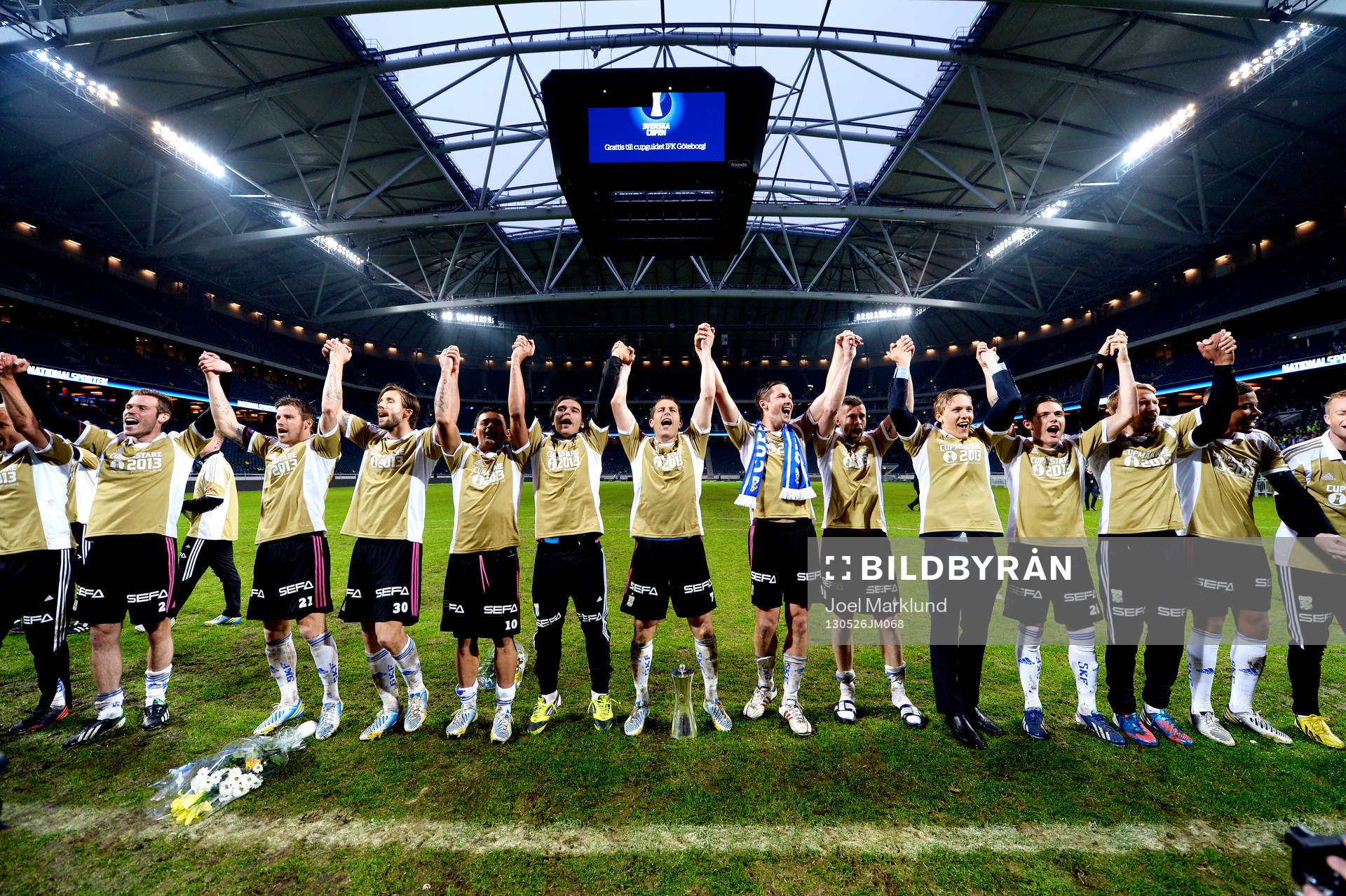 IFK Göteborg jublar efter segern i finalen i Svenska Cupen mellan Djurgården och IFK Göteborg 26 maj 2013 i Stockholm.