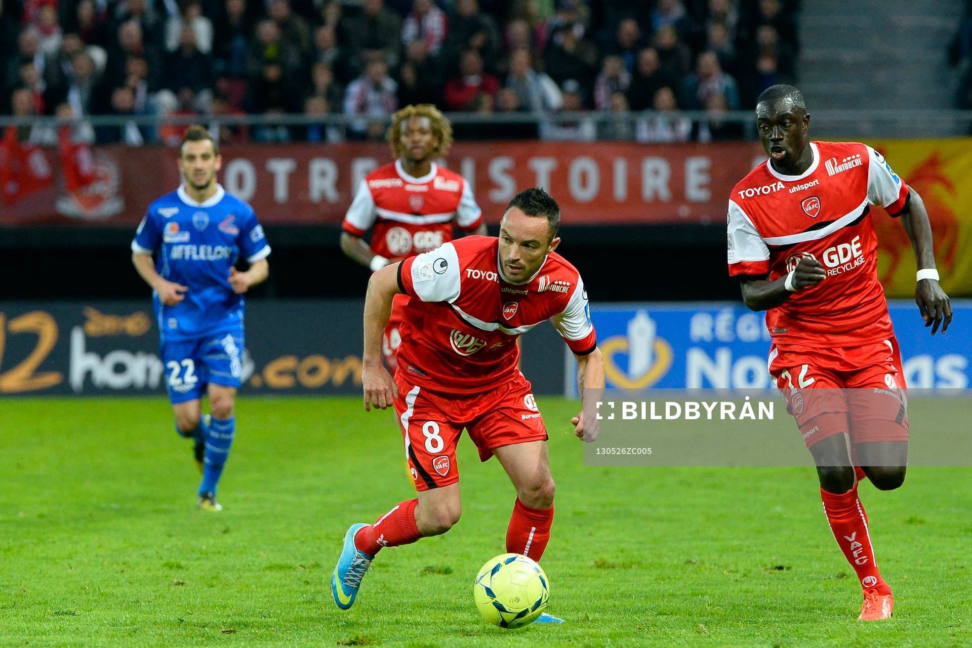  Fotboll, fransk, Valenciennes - Troyes : Gael DANIC / Remi GOMIS - 26.05.2013 - Valenciennes / Troyes - 38eme  Journee de Ligue 1 