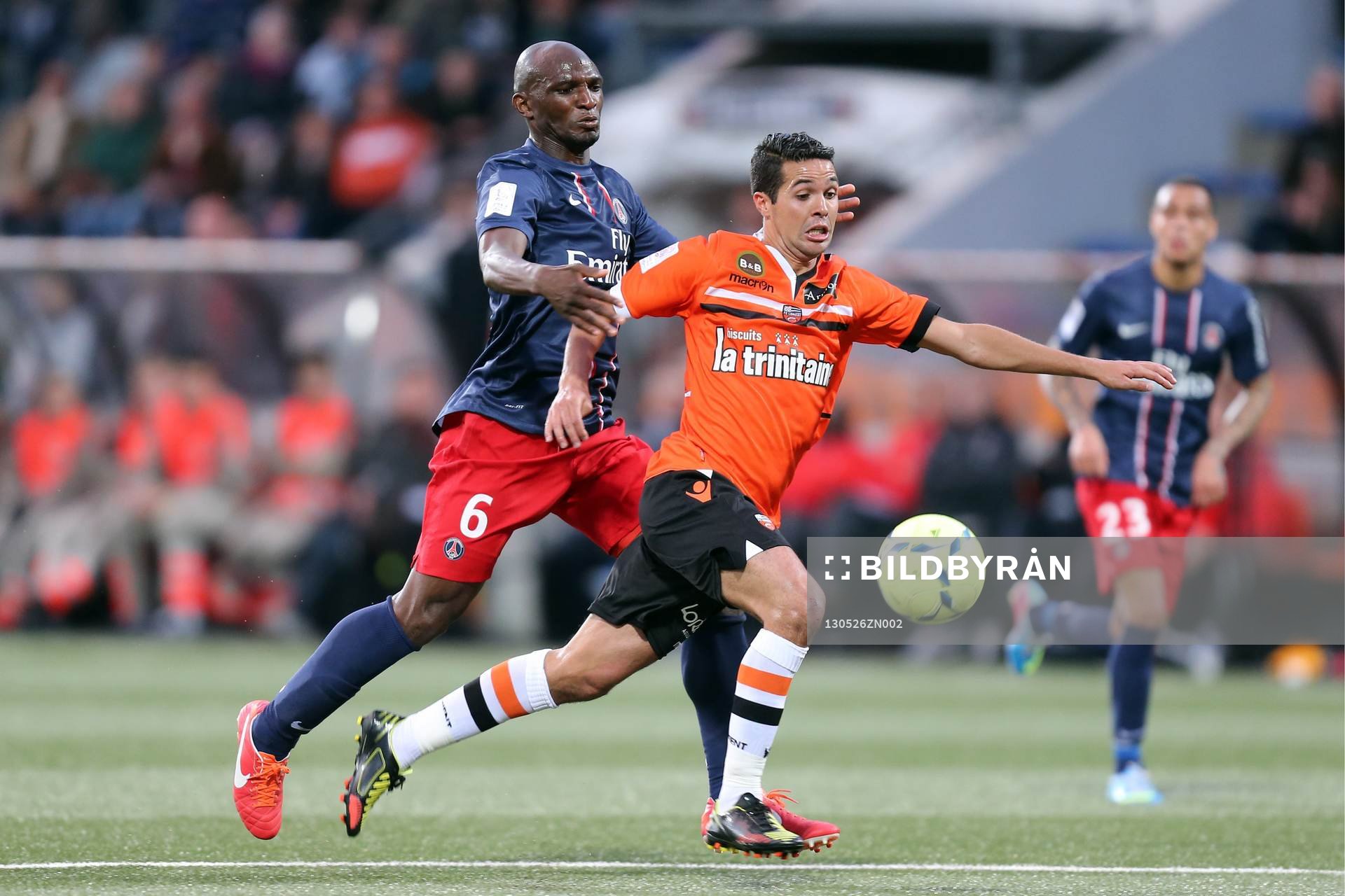  Fotboll, Lorient - Paris Saint Germain: Zoumana CAMARA / Fabien ROBERT - 26.05.2013 - Lorient / Paris Saint Germain - 38e journee Ligue 1