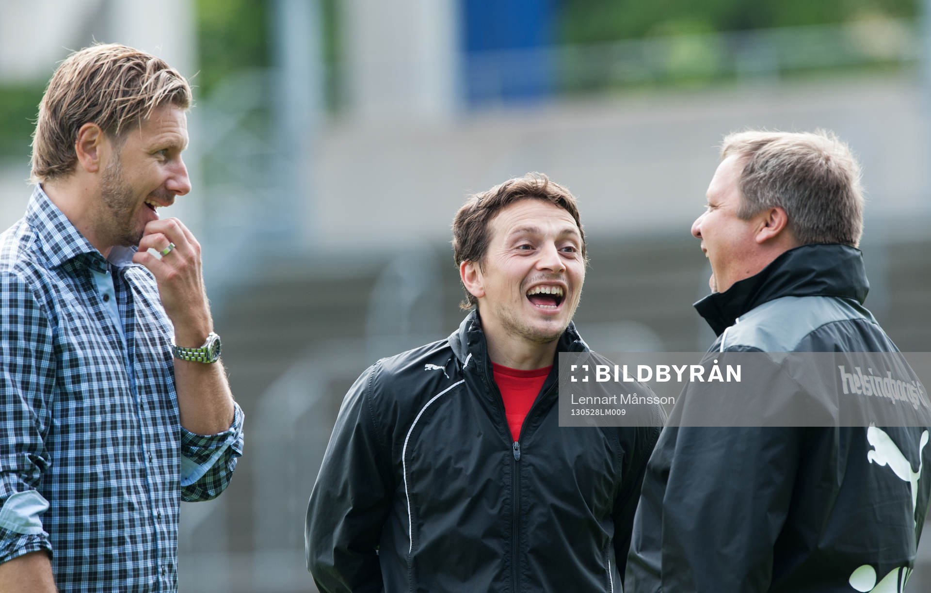 Ardian Gashi, Jesper Jansson, sportchef, och Roar Hansen,