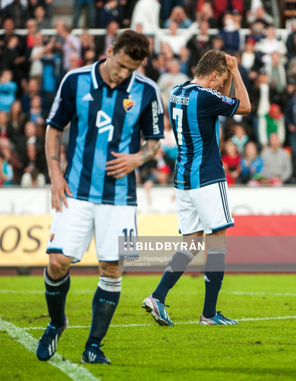 Erton Fejzullahu, och Martin Broberg, Djurgården, deppar