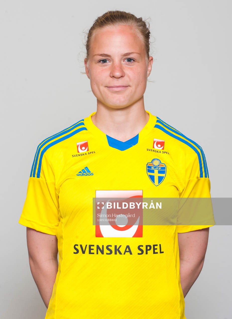 Fotboll, Sverige, porträtt, U23/90: Maria Synnerdahl, Sverige.