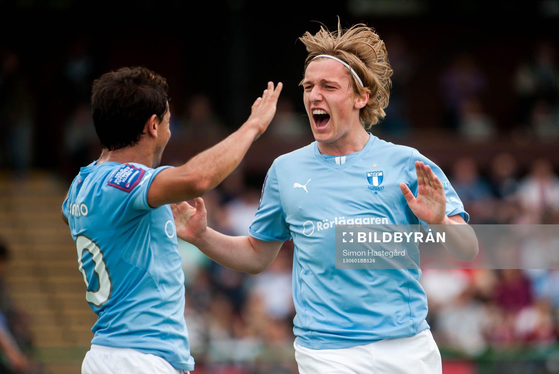 Ricardinho, och Emil Forsberg, Malmö FF, jublar