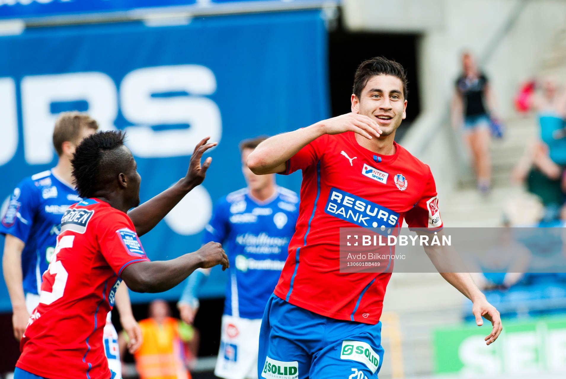 Fotboll, Herr, Allsvenskan, Helsingborg - Åtvidaberg: Alejandro Bedoya, jubel, Helsingborg