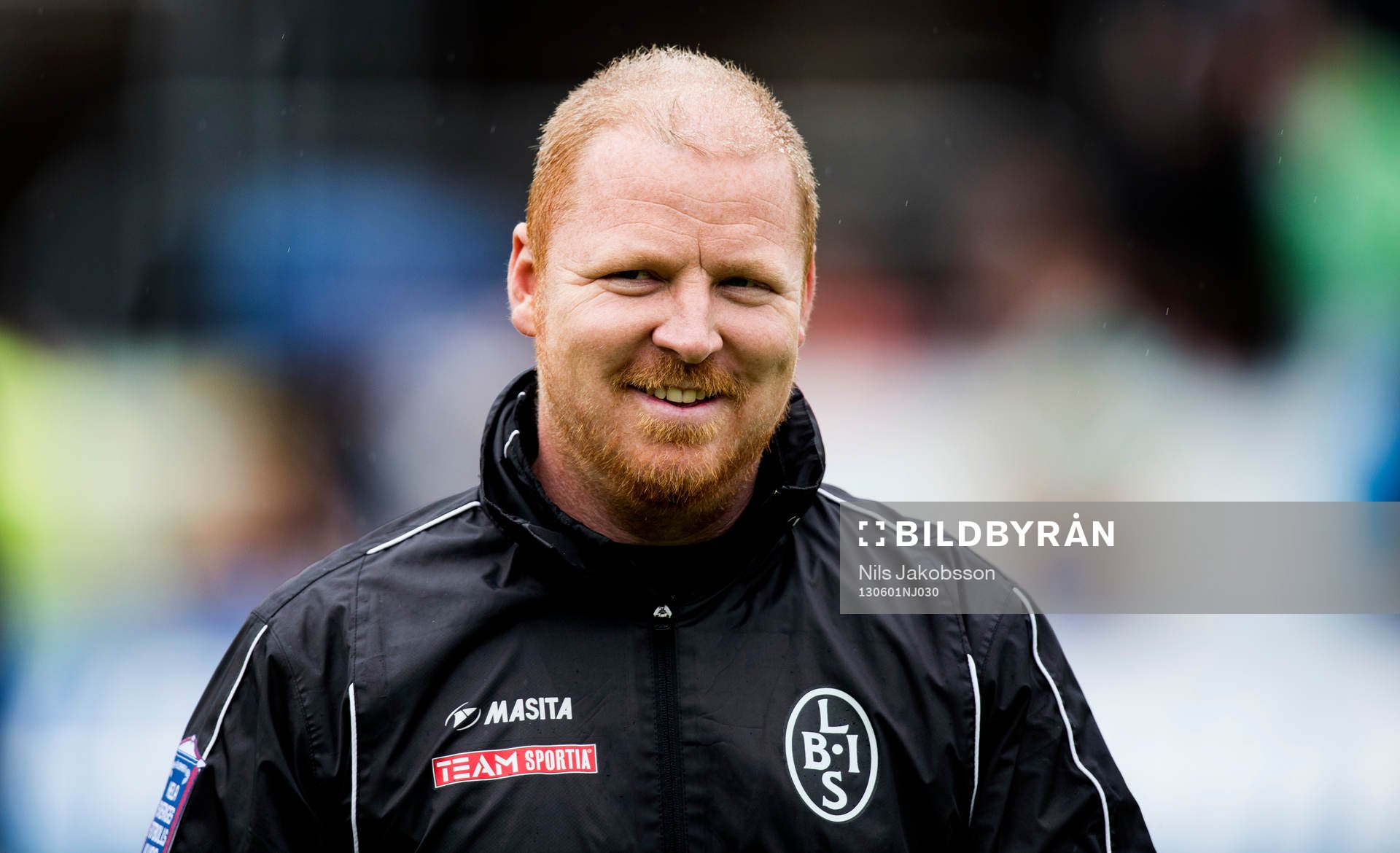 en glad Jörgen Pettersson, tränare Landskrona BOIS