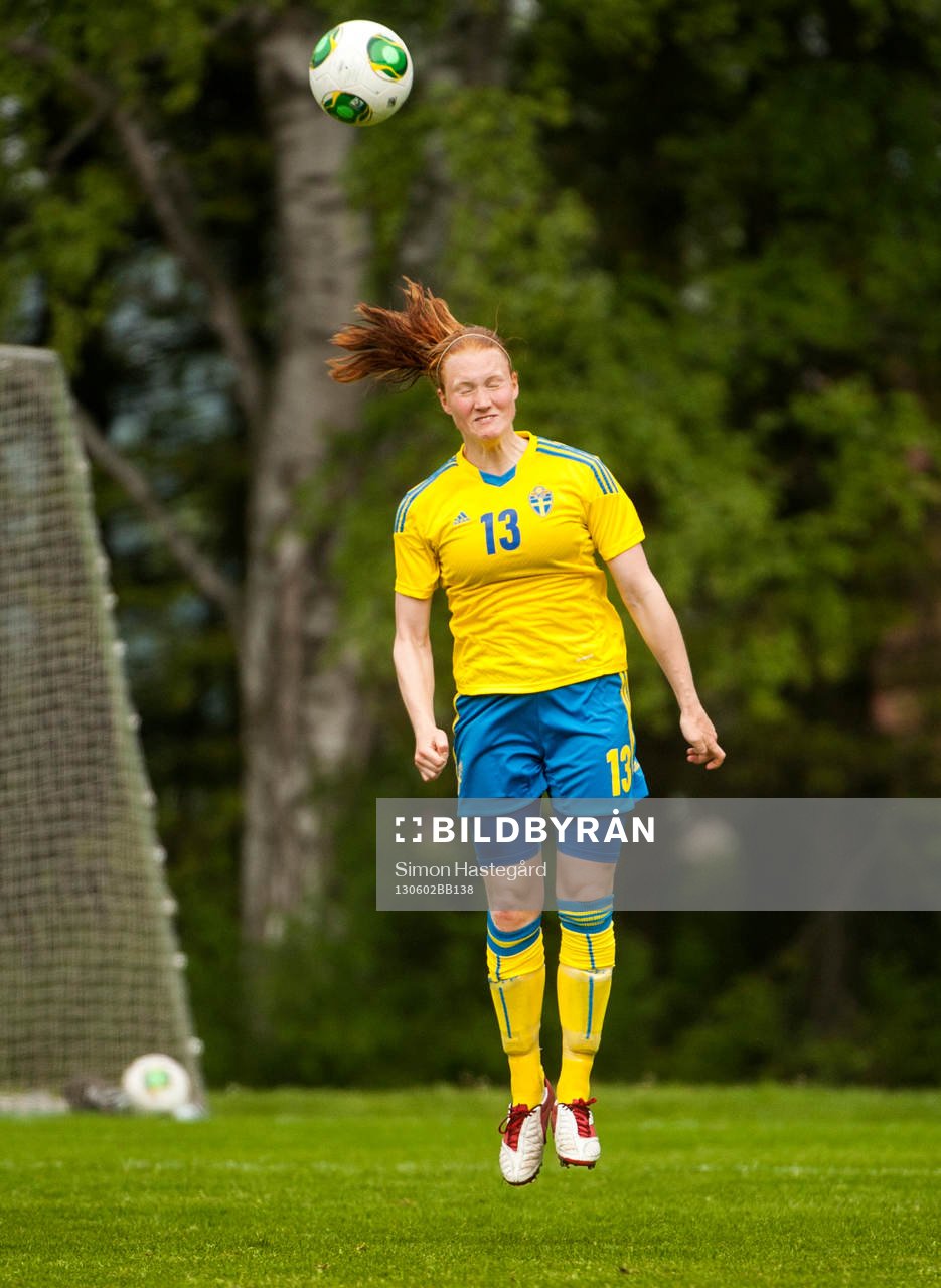 Fotboll, vänskapsmatch, U23, Sverige - USA: Sanna Svensson, Sverige.