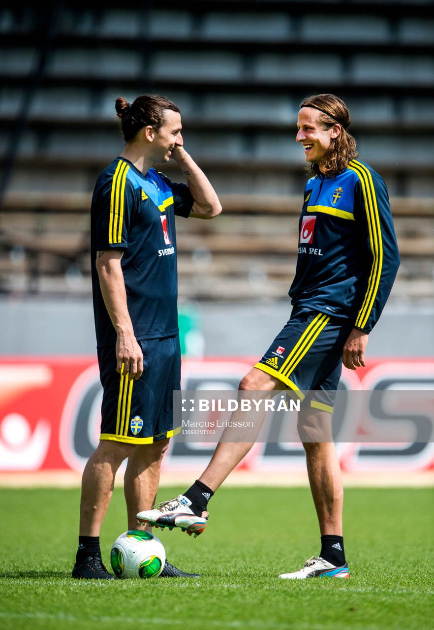 Träning på Söderstadion i Stockholm. Zlatan Ibrahimovic
