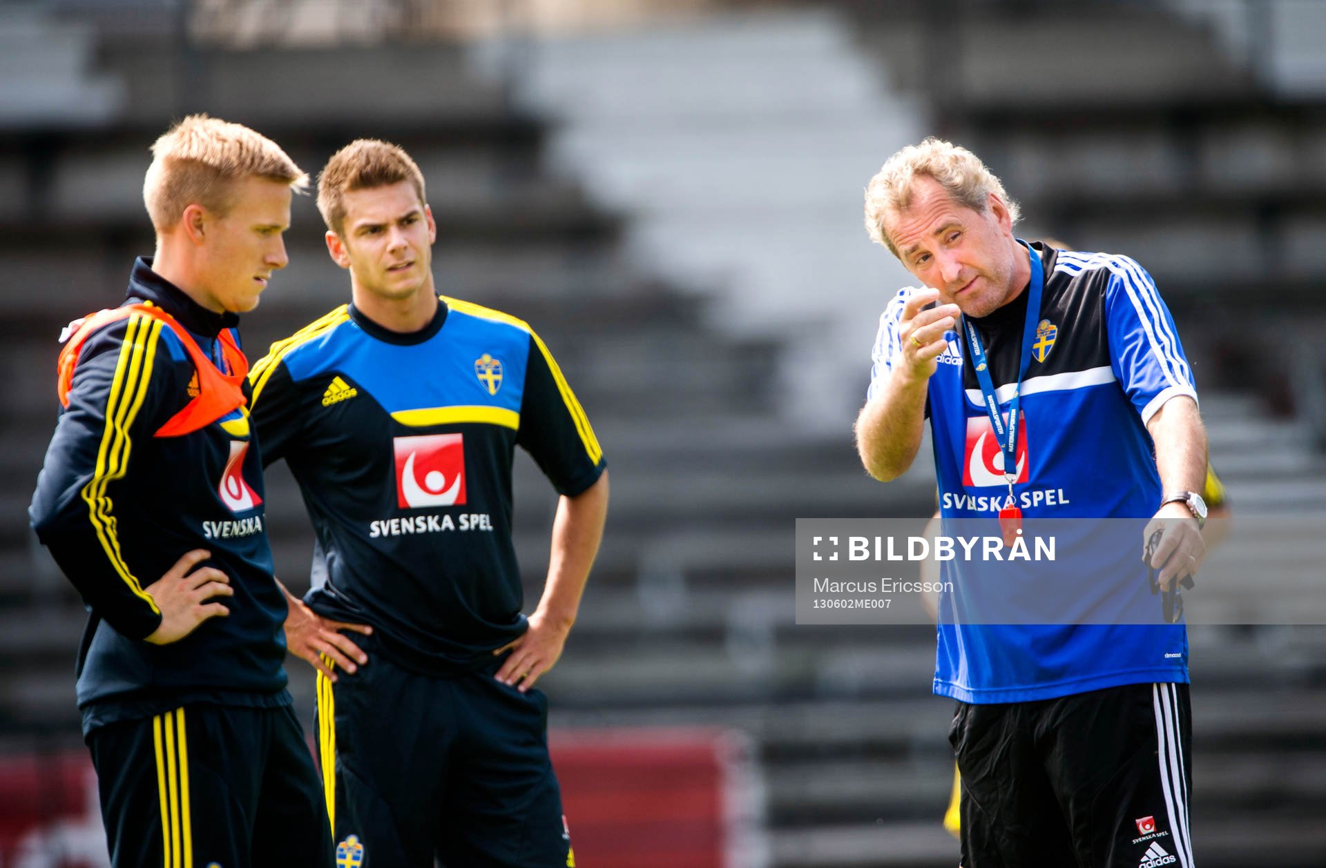 Träning på Söderstadion i Stockholm. Erik Hamrén,
