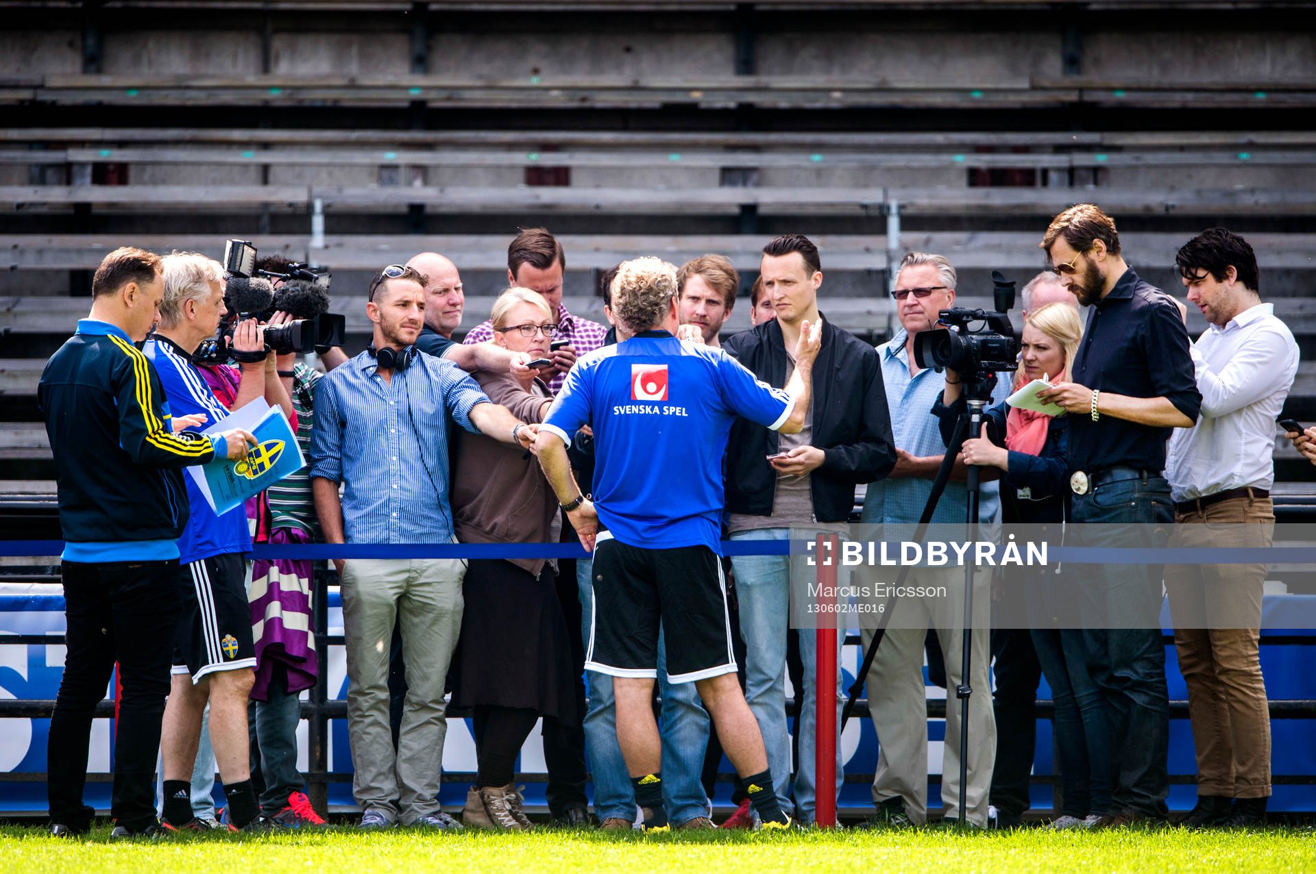Träning på Söderstadion i Stockholm. Erik Hamrén,