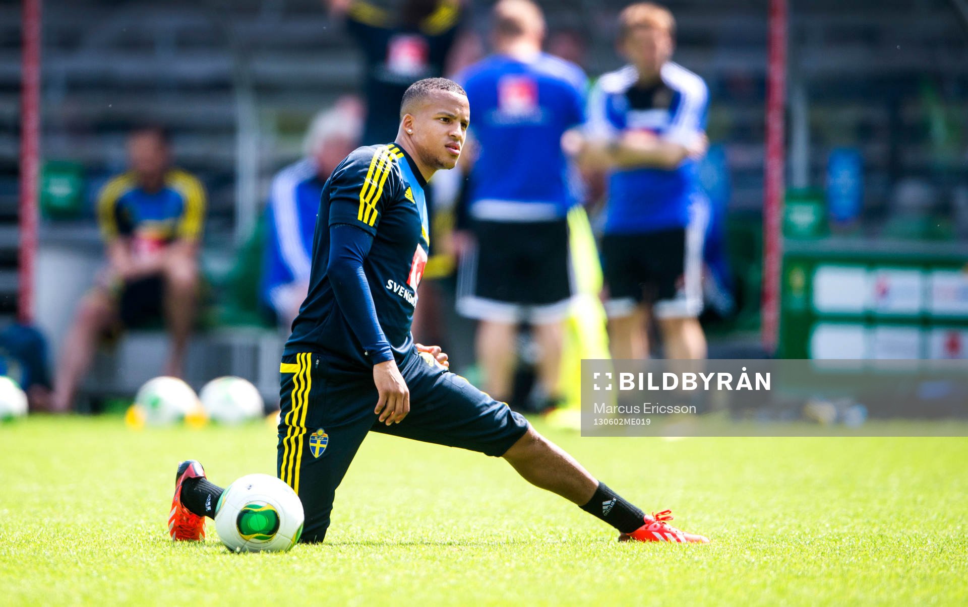Träning på Söderstadion i Stockholm. Martin Olsson