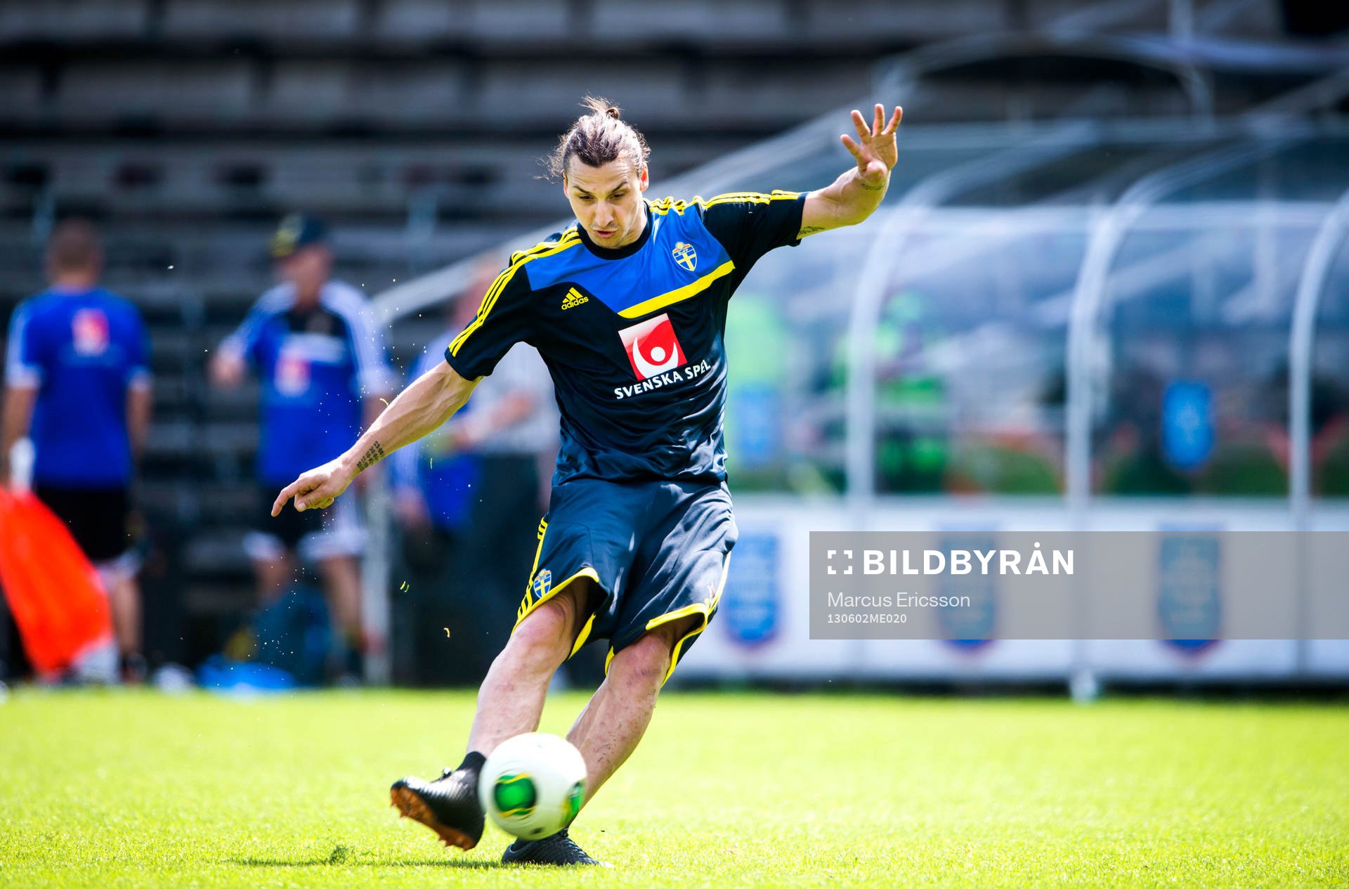 Träning på Söderstadion i Stockholm. Zlatan Ibrahimovic