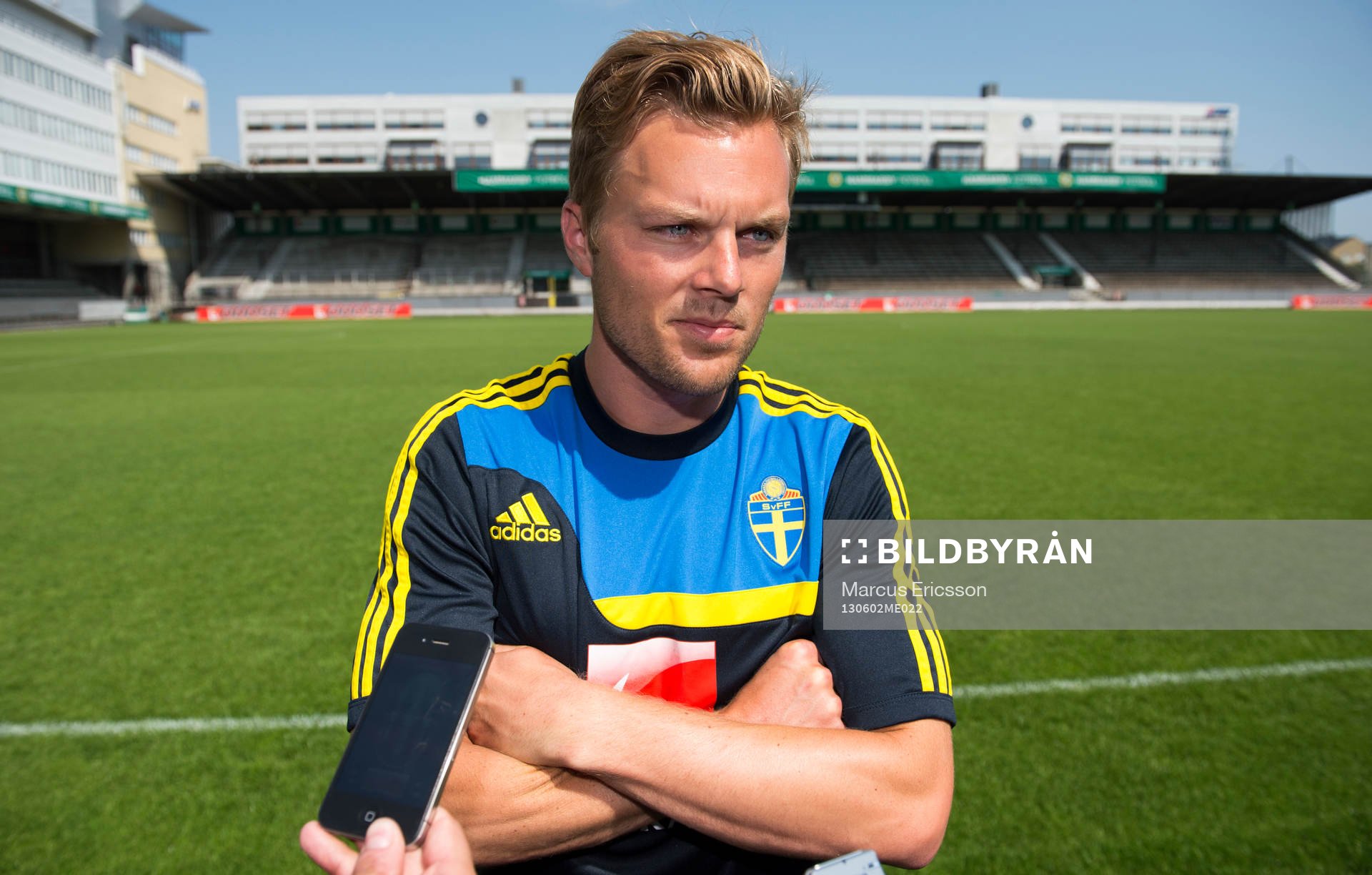 Träning på Söderstadion i Stockholm. Sebastian Larsson