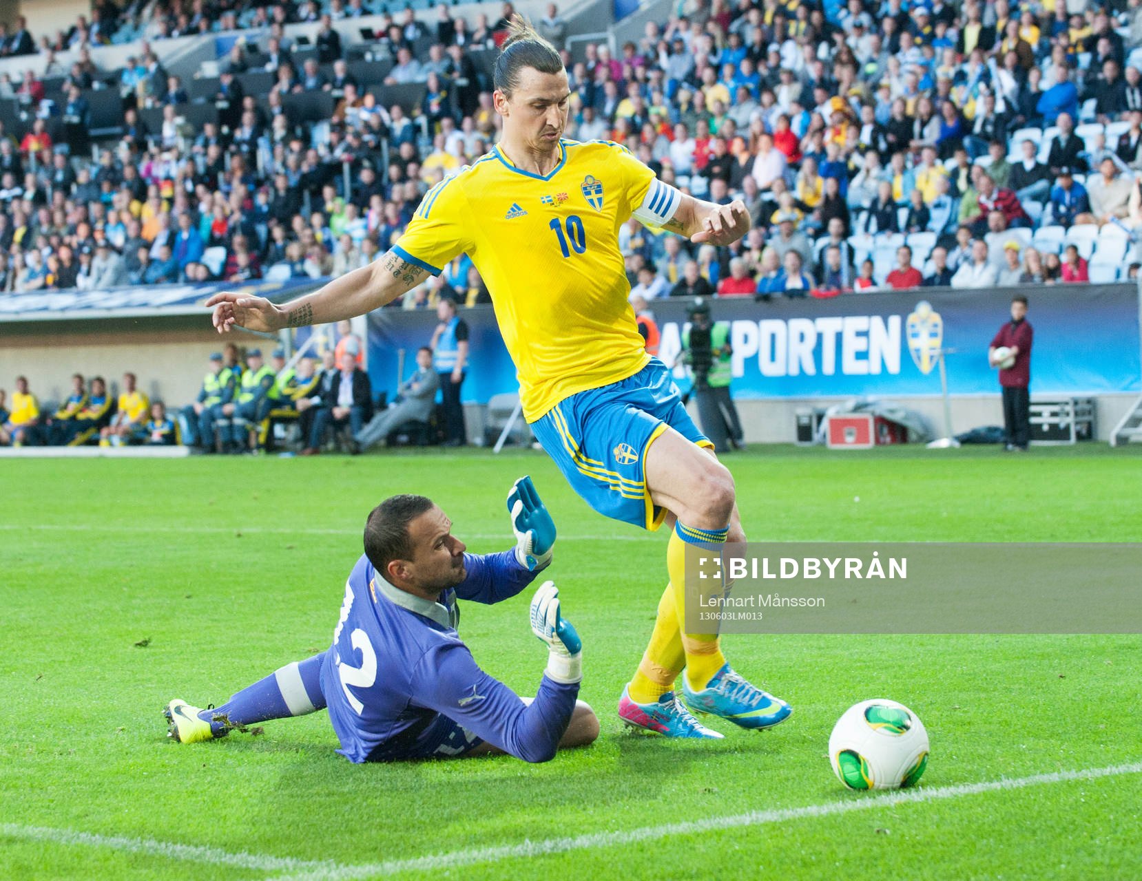 Zlatan Ibrahimovic, , Sverige, mot Tome Pachovski,