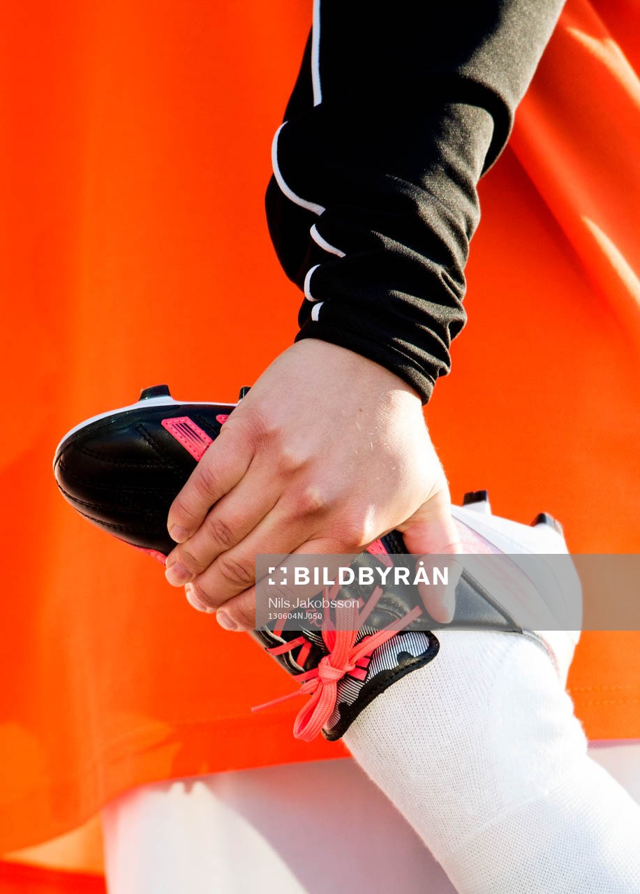 spelare stretchar