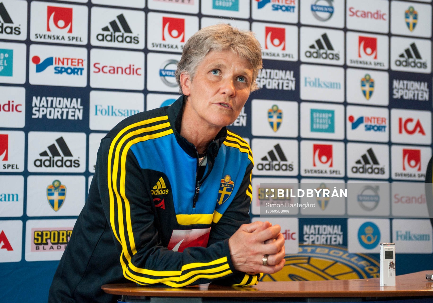 Pia Sundhage, Förbundskapten för Sveriges damlandslag,