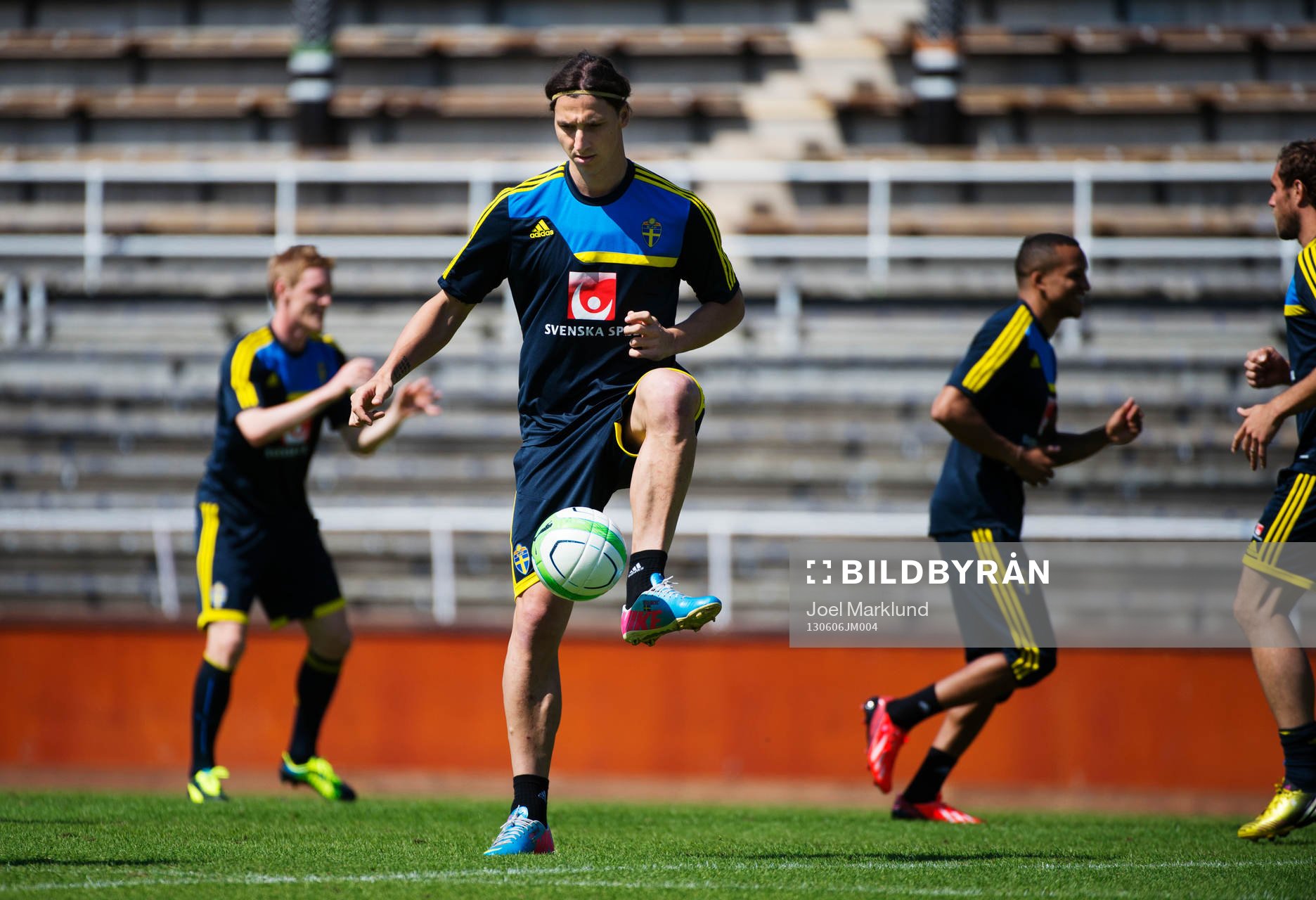 Zlatan Ibrahimovic på Sveriges träning 6 juni 2013 i