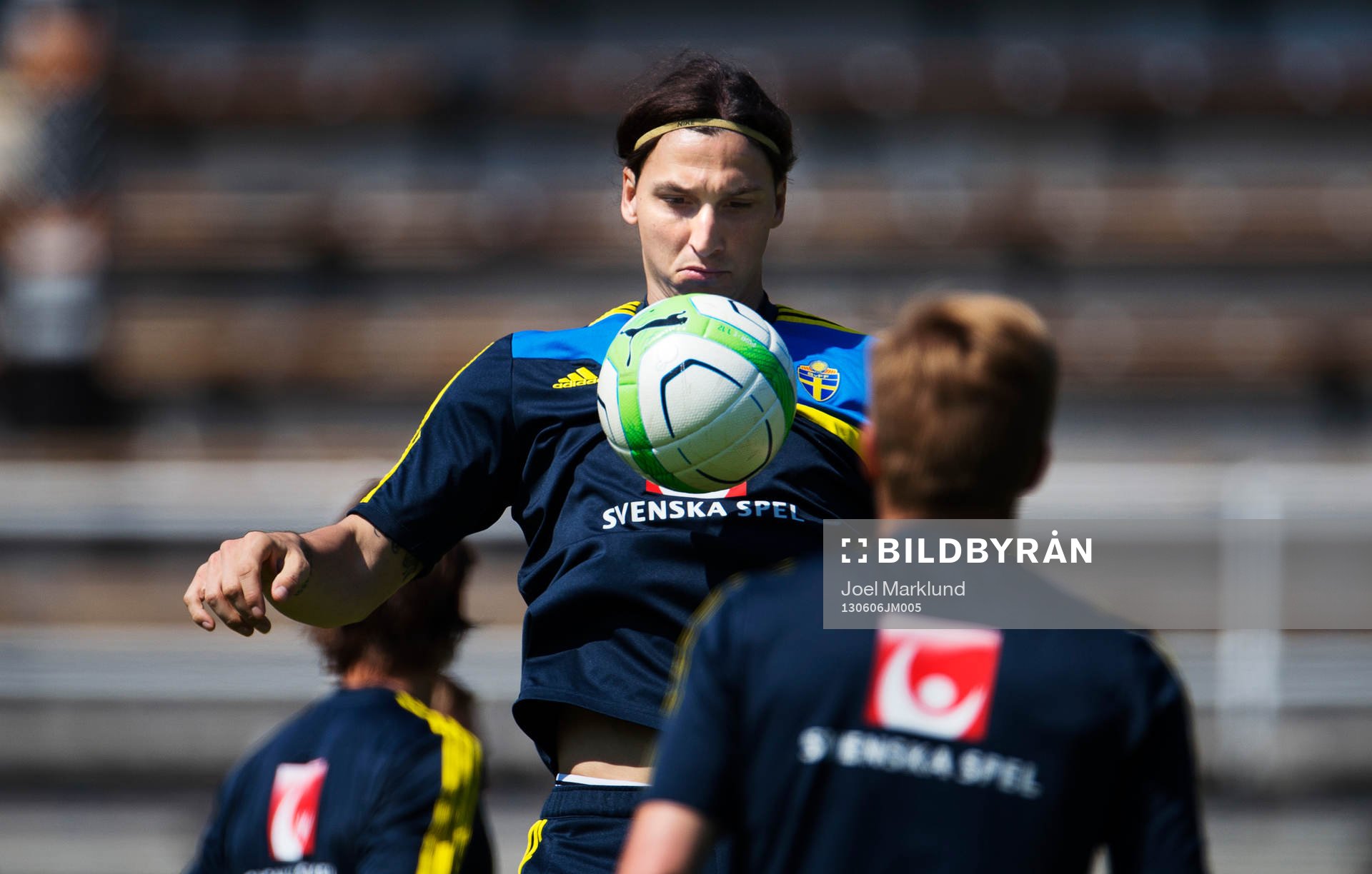 Zlatan Ibrahimovic på Sveriges träning 6 juni 2013 i