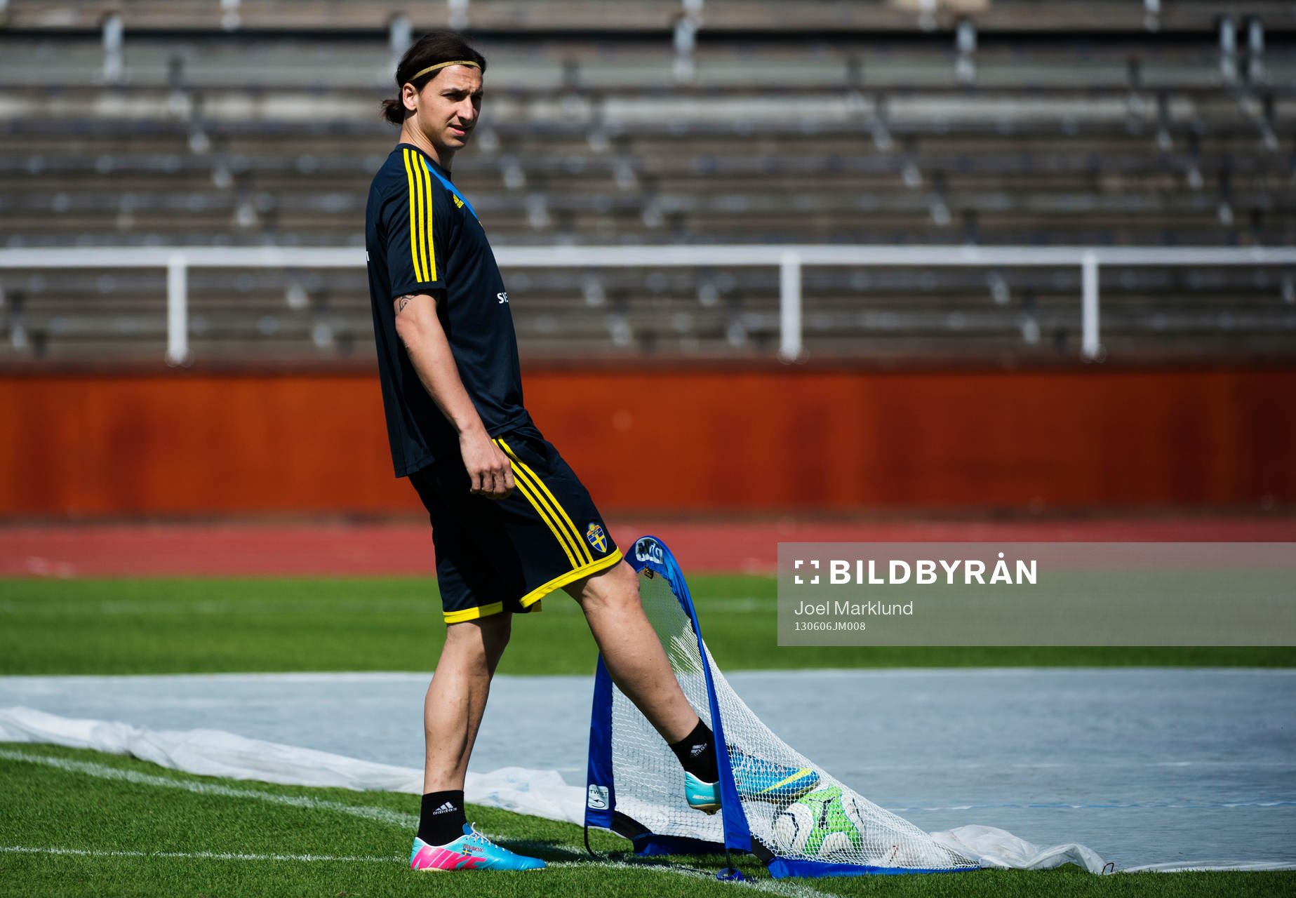 Zlatan Ibrahimovic på Sveriges träning 6 juni 2013 i