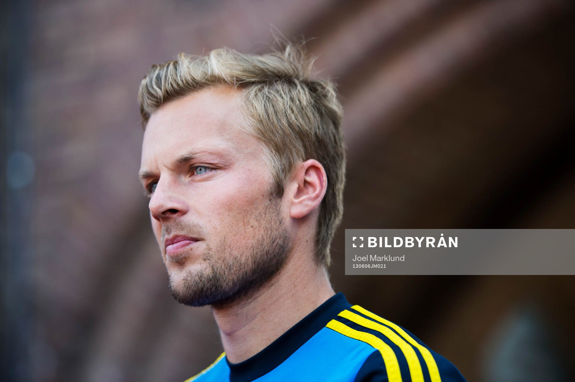 Sebastian Larsson på Sveriges träning 6 juni 2013 i