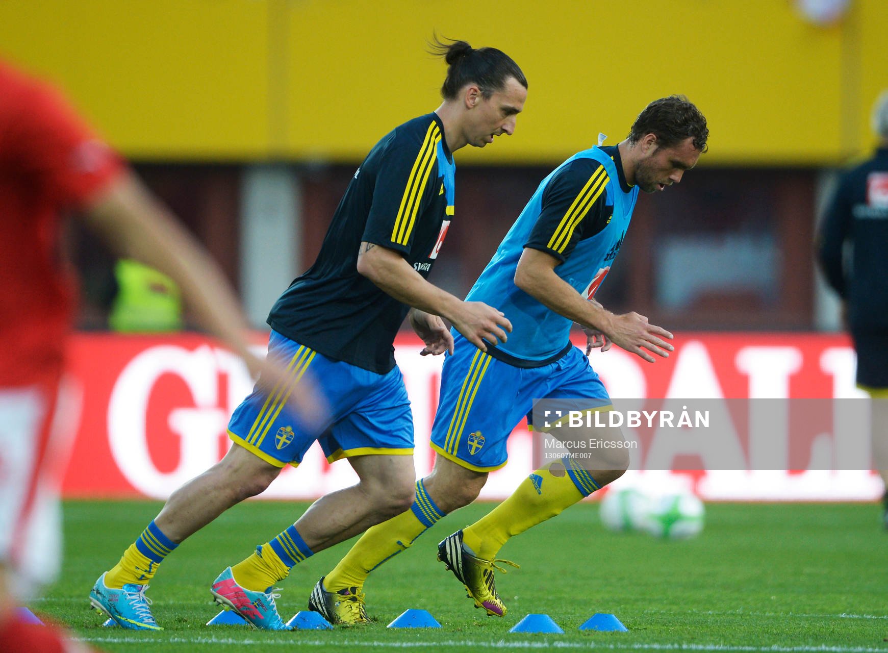 Zlatan Ibrahimovic och Johan Elmander, Sverige