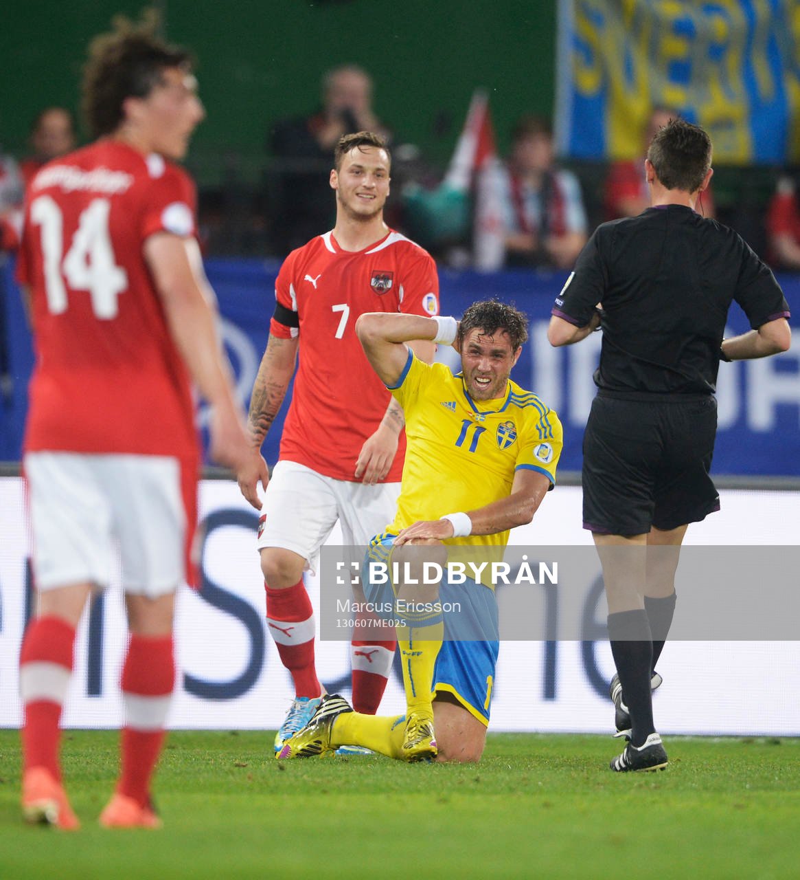 Johan Elmander, Sverige och Marko Arnautovic, Österrike