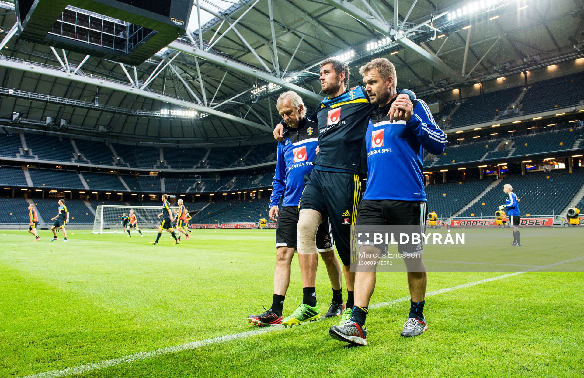 Träning på Friends Arena. Kristoffer Nordfeldt, målvakt,