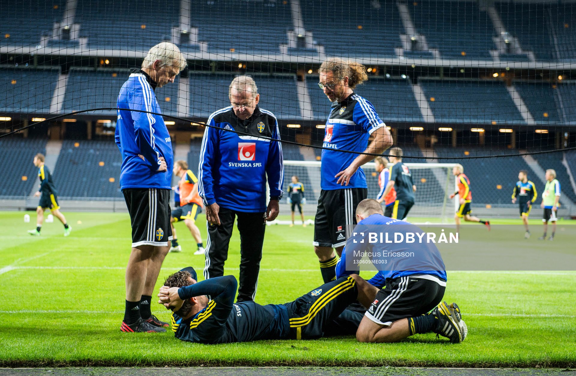 Träning på Friends Arena. Kristoffer Nordfeldt, målvakt,