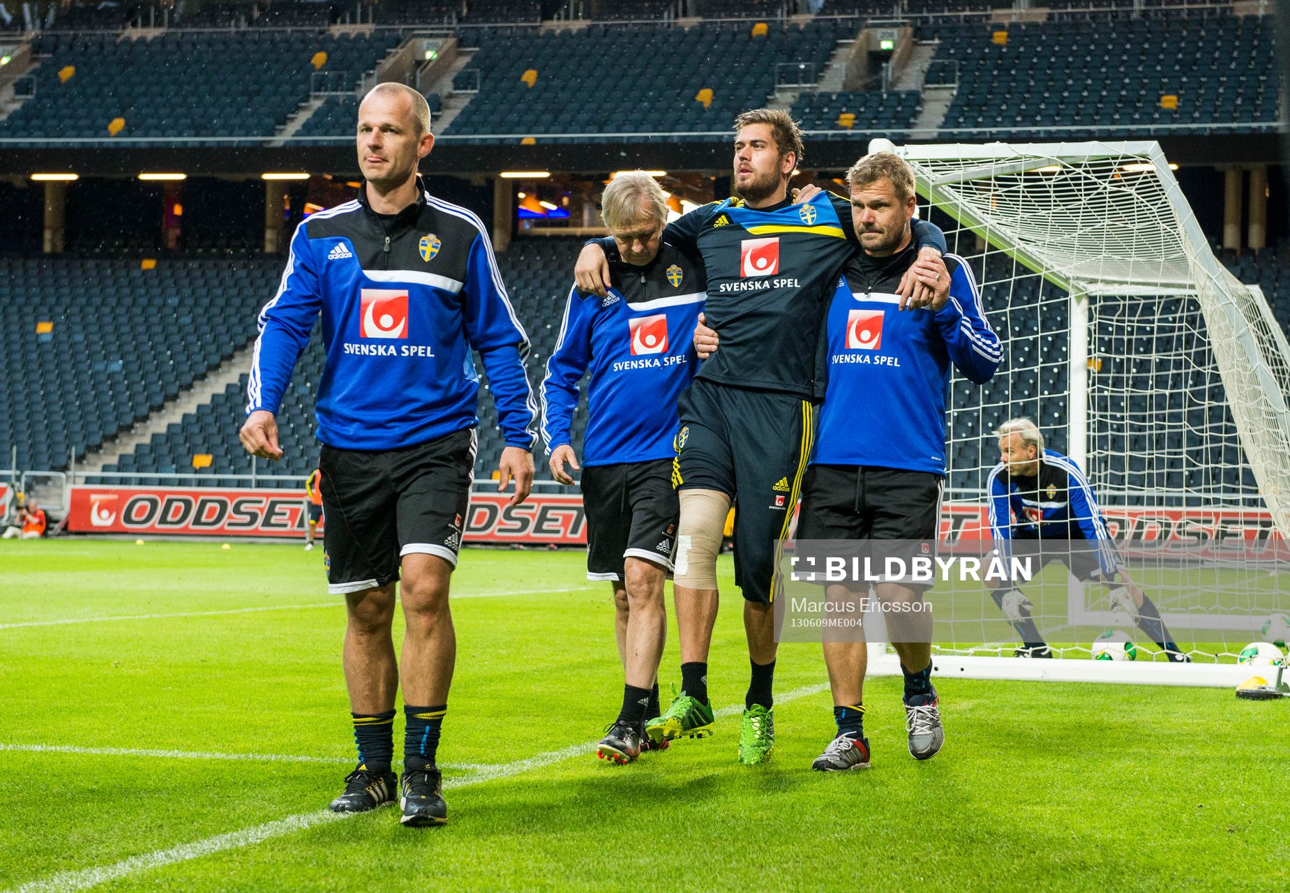 Träning på Friends Arena. Kristoffer Nordfeldt, målvakt,