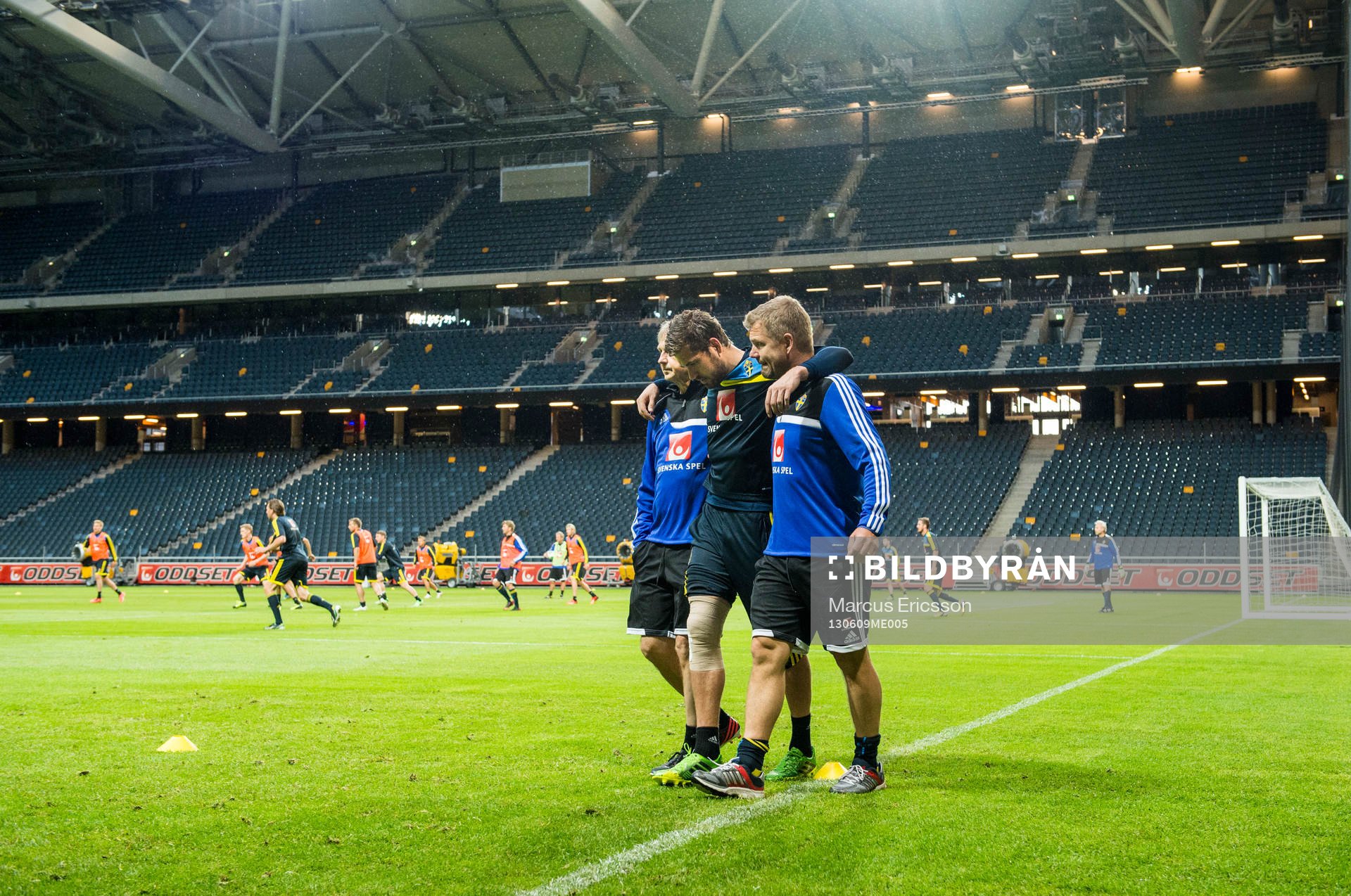 Träning på Friends Arena. Kristoffer Nordfeldt, målvakt,