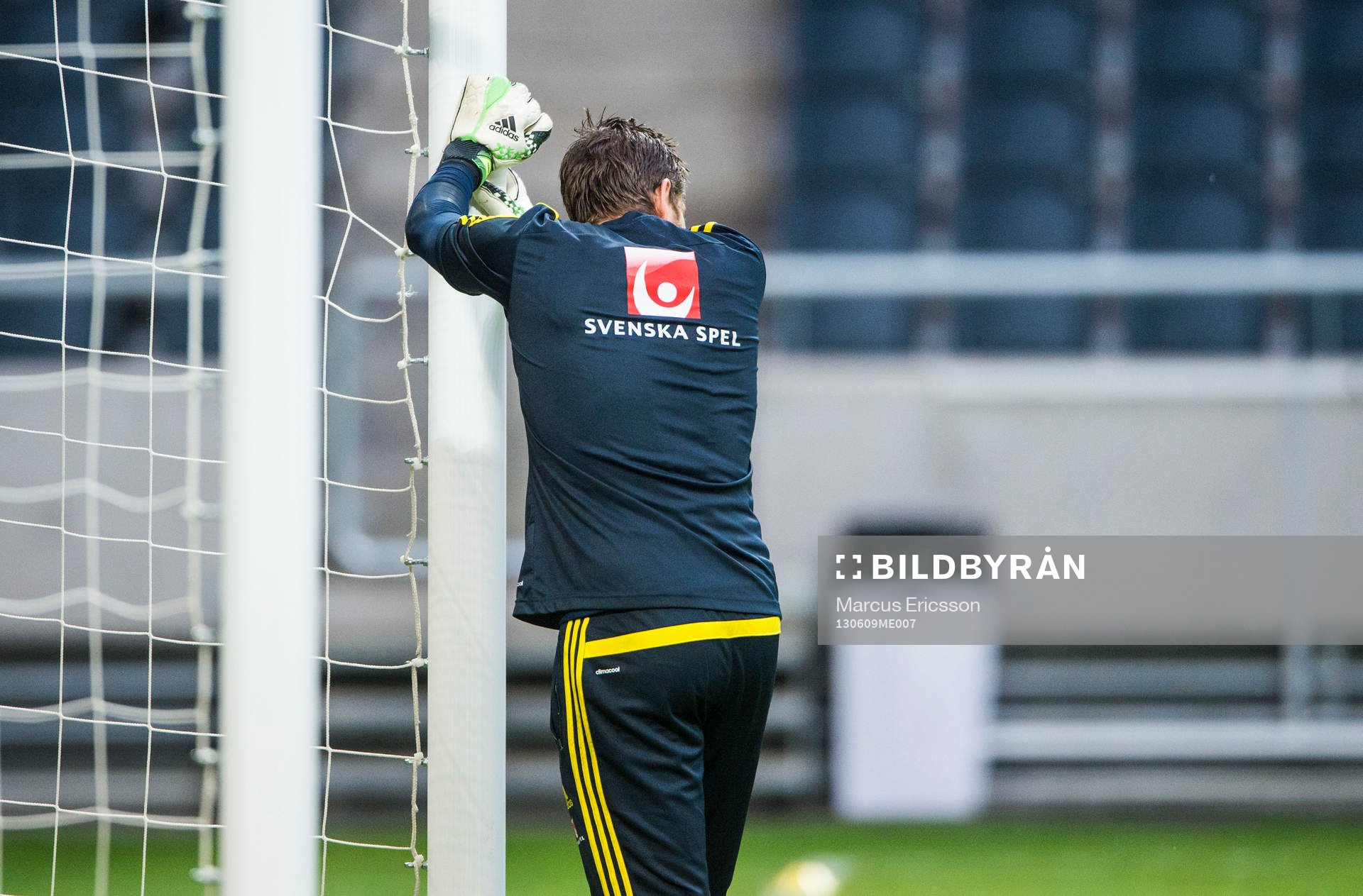 Träning på Friends Arena. Kristoffer Nordfeldt, målvakt,