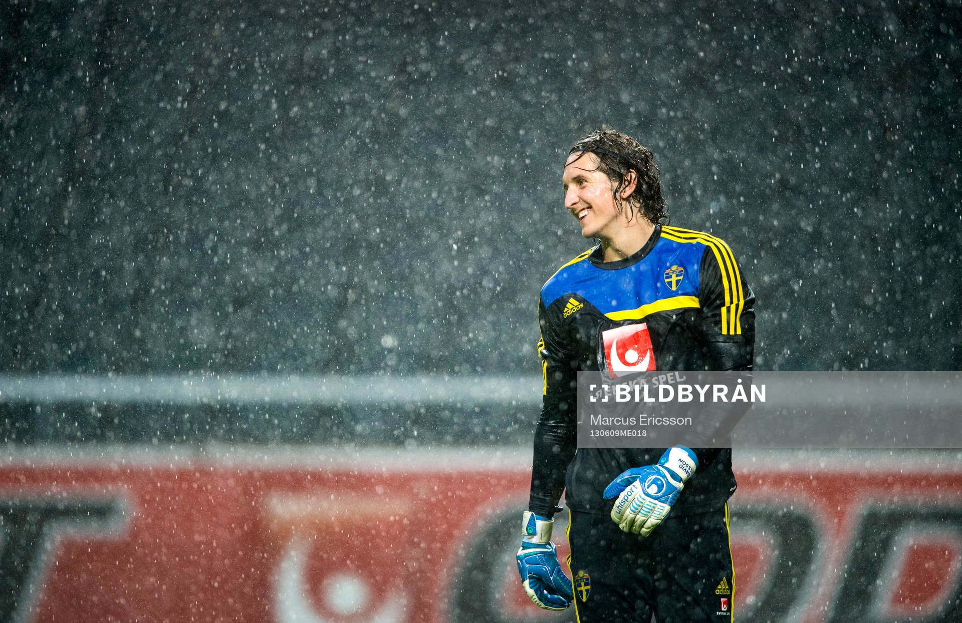 Träning på Friends Arena. David Mitov-Nilsson, målvakt