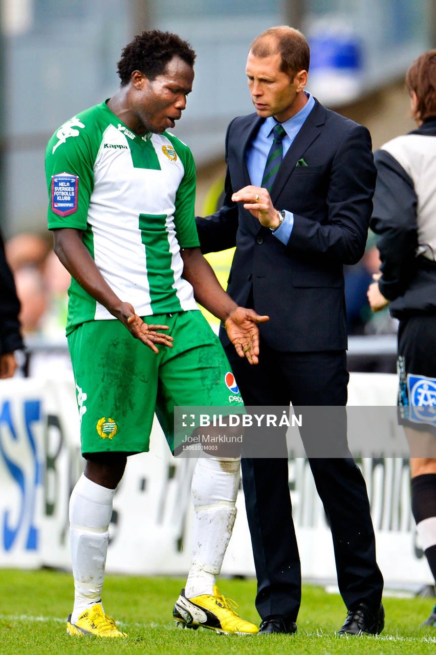 Hammarbys Monday James blir utvisad och pratar med