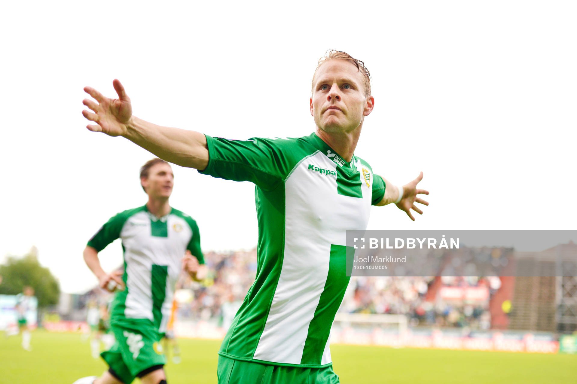 Hammarbys Erik Sundin jublar