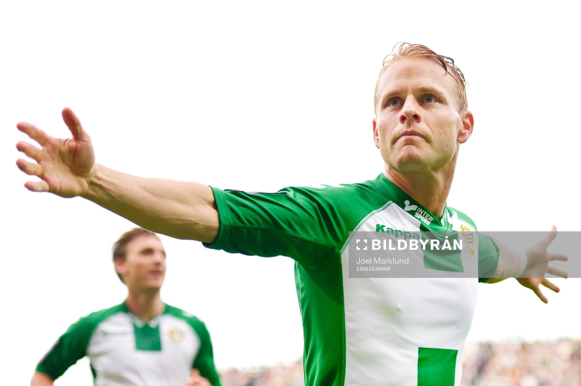 Hammarbys Erik Sundin jublar