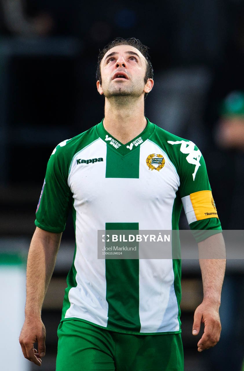 Hammarbys Kennedy Bakircioglu deppar när han lämnar planen