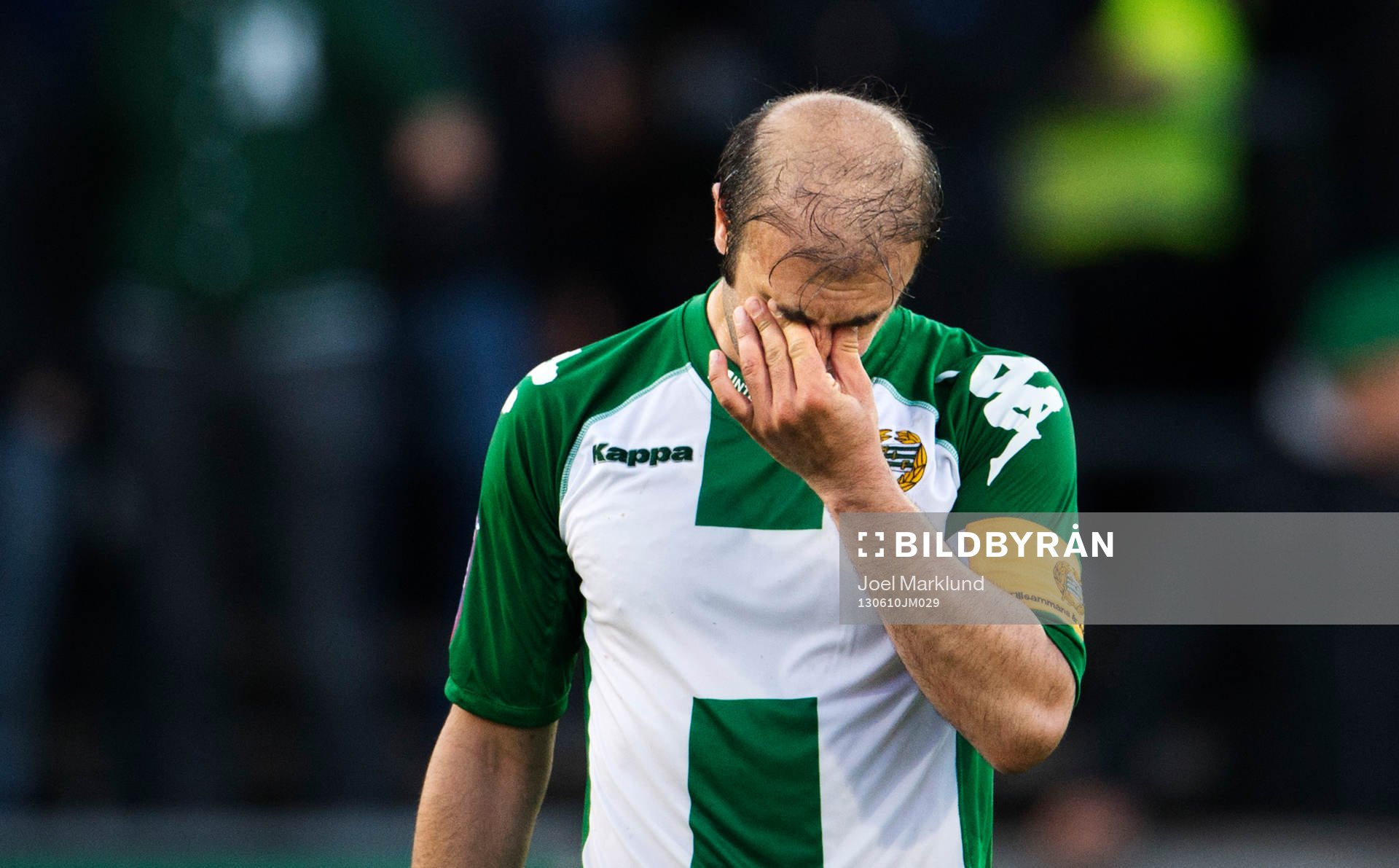 Hammarbys Kennedy Bakircioglu deppar när han lämnar planen