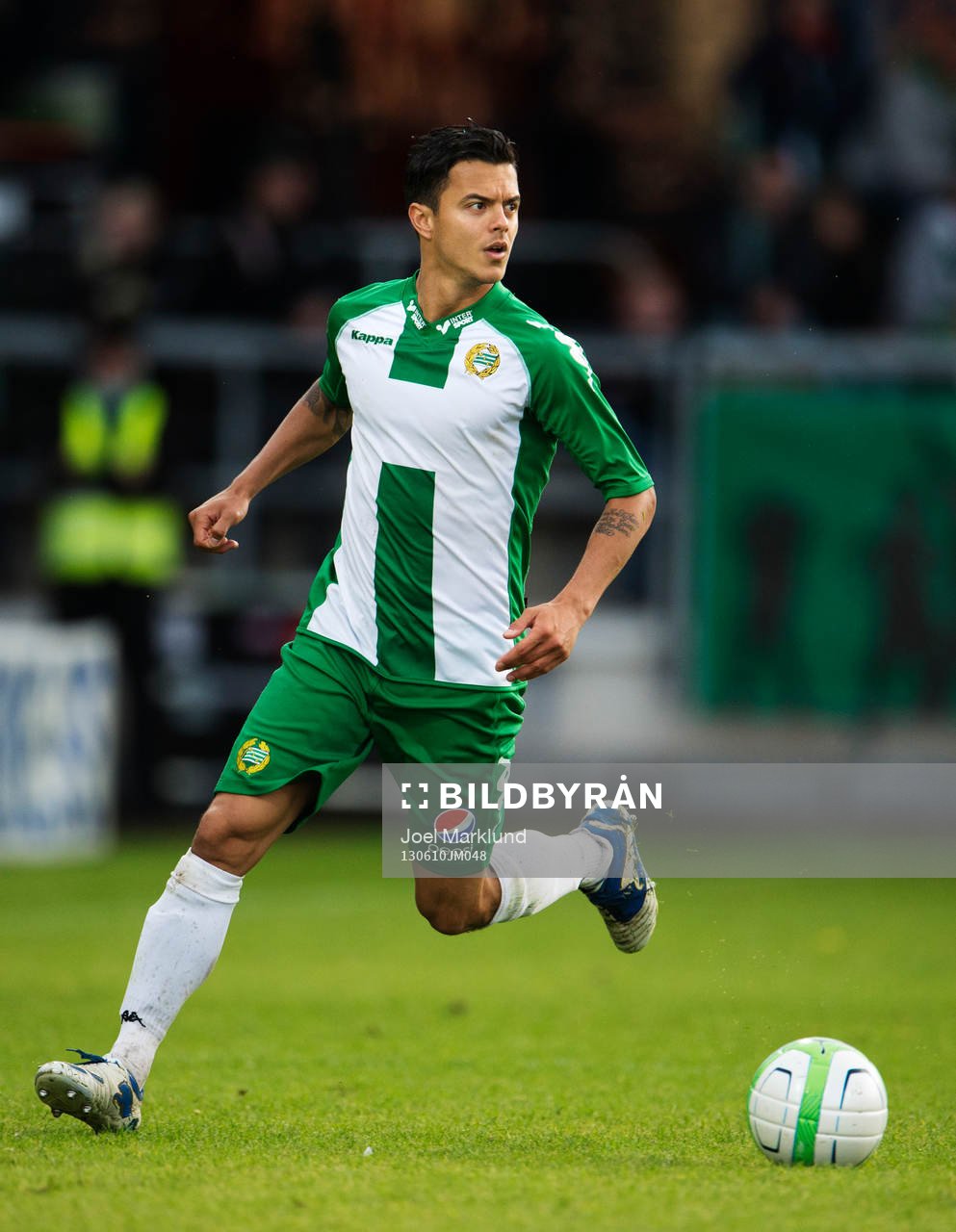 Hammarbys Michael Timisela i matchen mellan Hammarby och