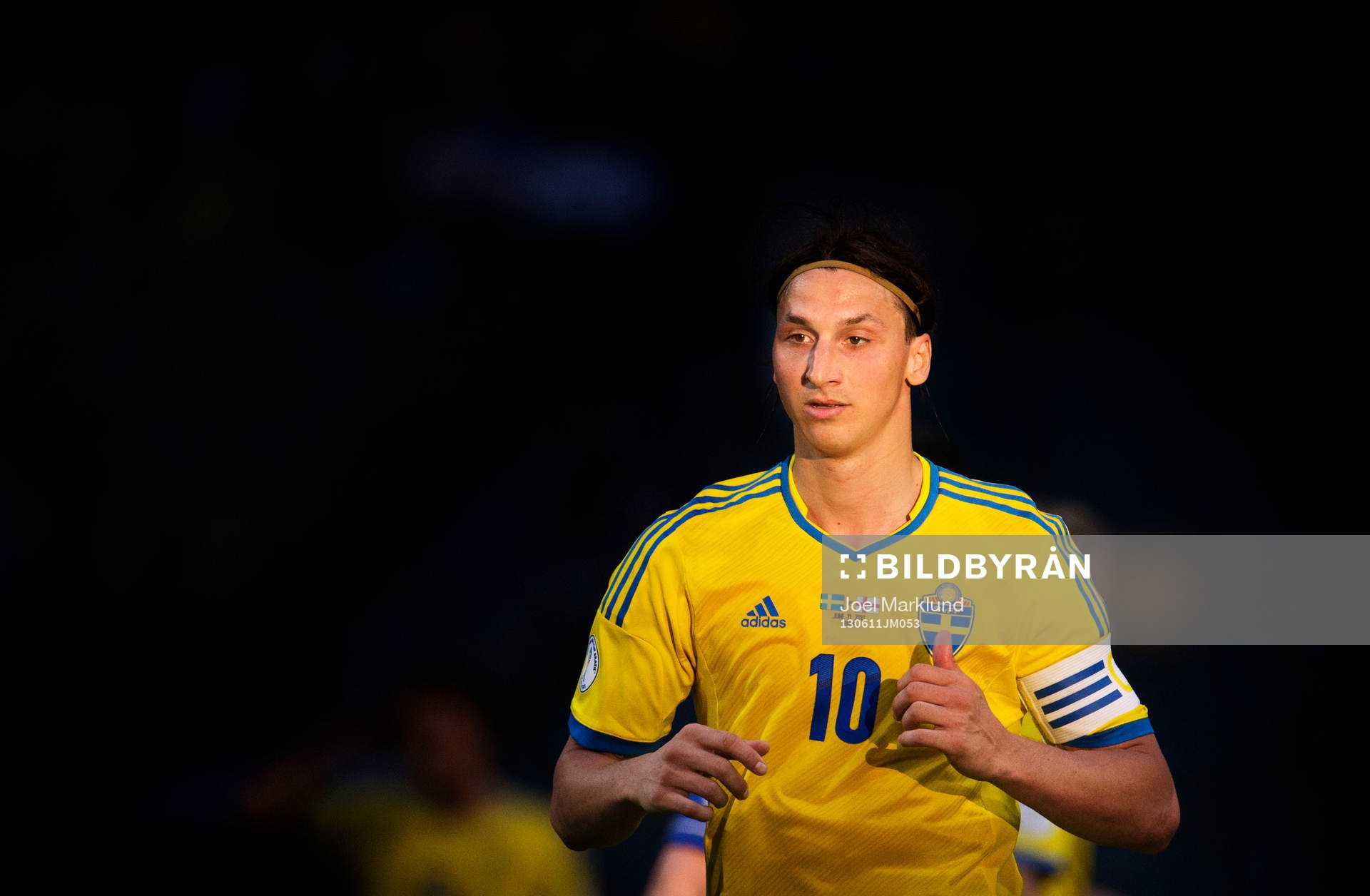 Sveriges Zlatan Ibrahimovic i matchen mellan Sverige och