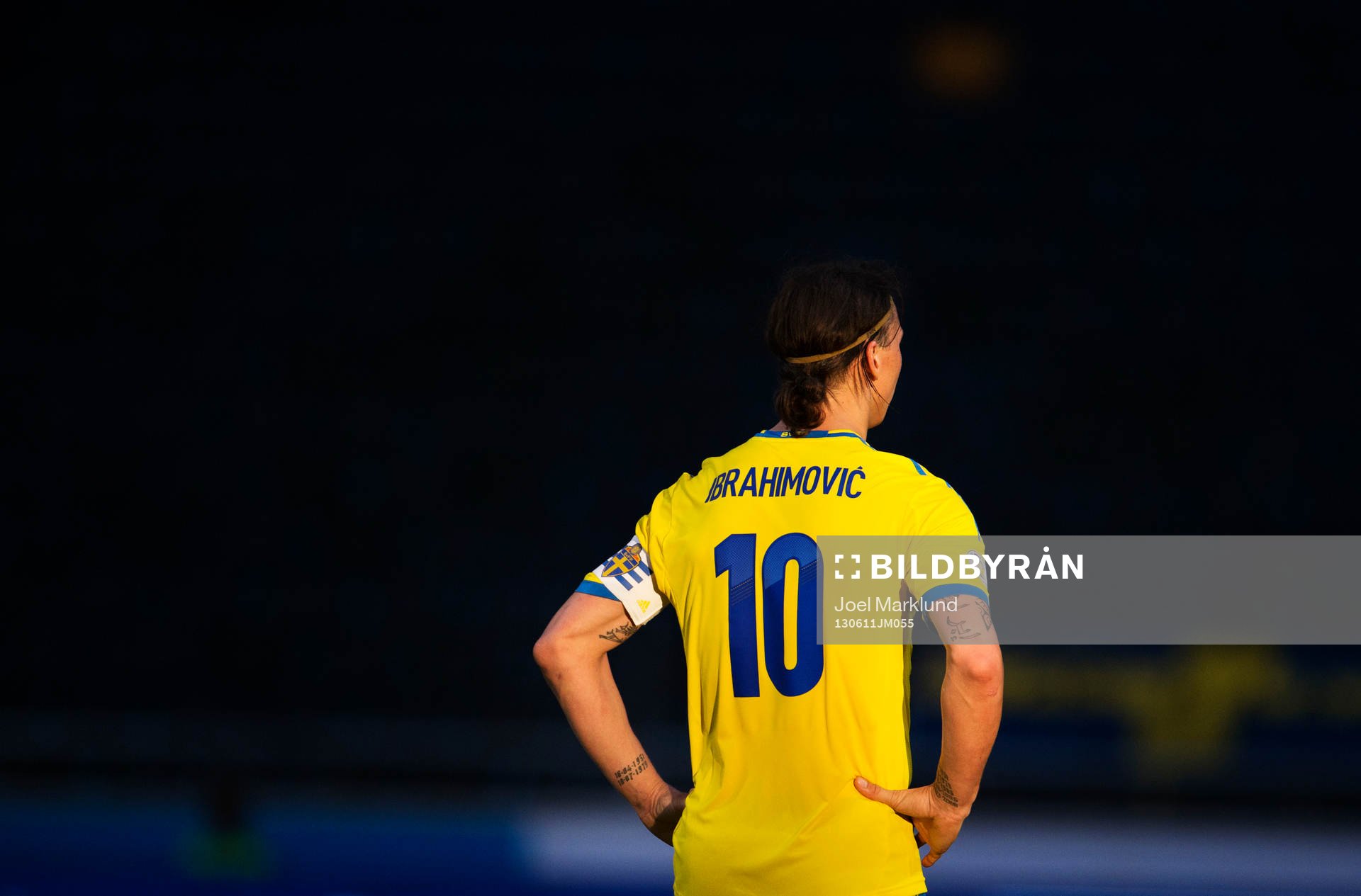 Sveriges Zlatan Ibrahimovic i matchen mellan Sverige och