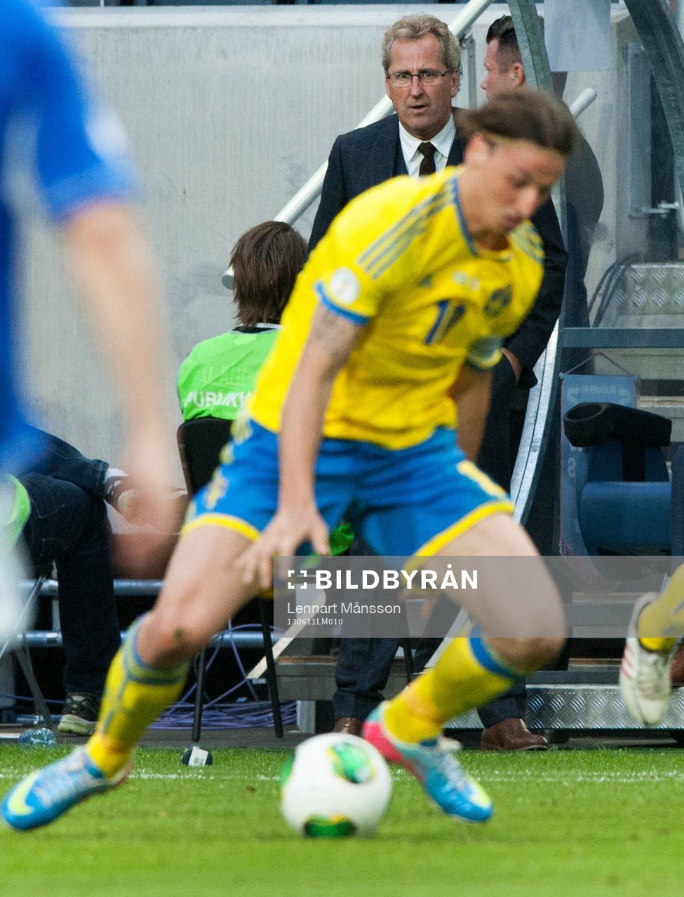 Erik Hamrén, förbundskapten och Zlatan Ibrahimovic,