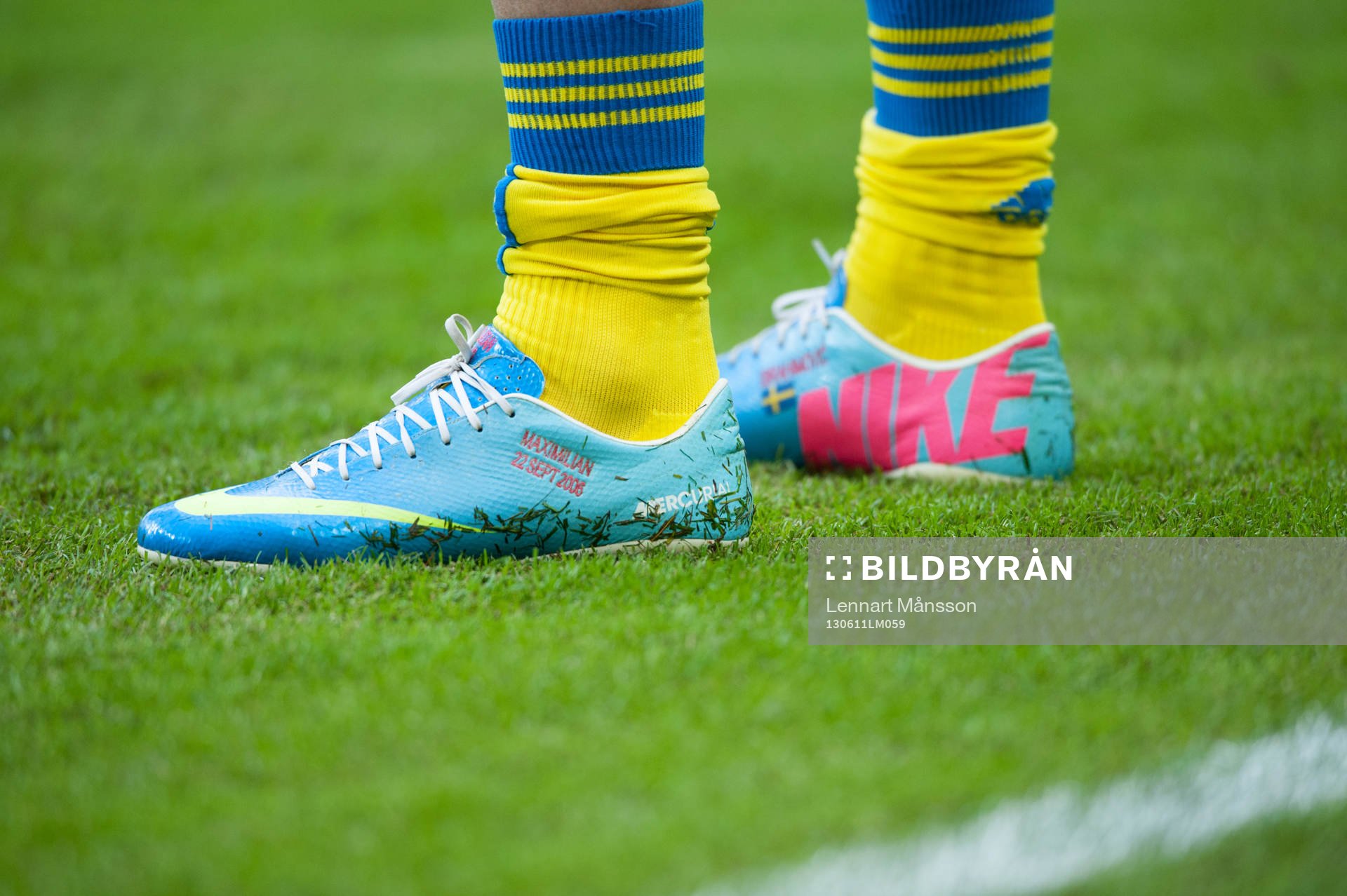 Zlatan Ibrahimovic, Sverige, fotbollsskor, Nike, med