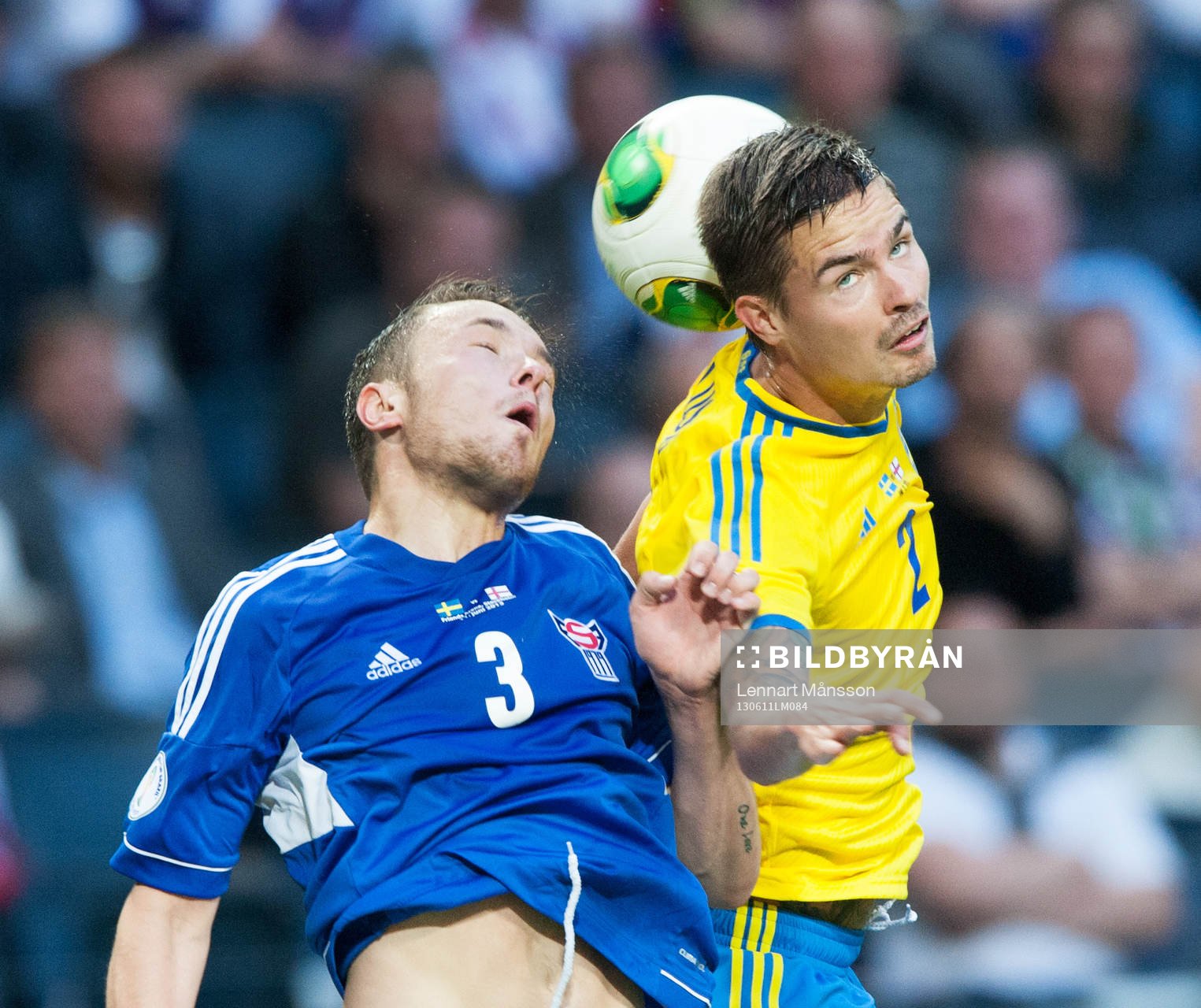 Mikael Lustig, Sverige, nickduell mot Viljormur Davidsen,