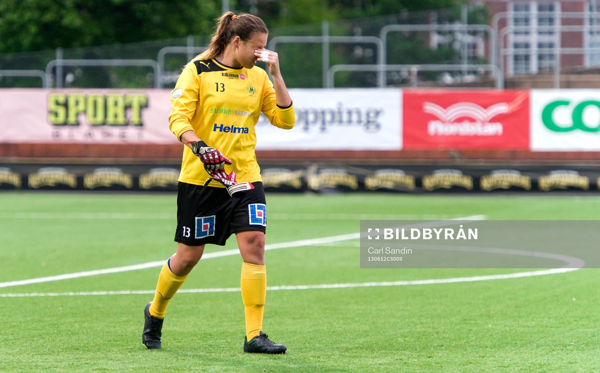 Katlynn Fraine, målvakt, Mallbacken, byts ut på grund av