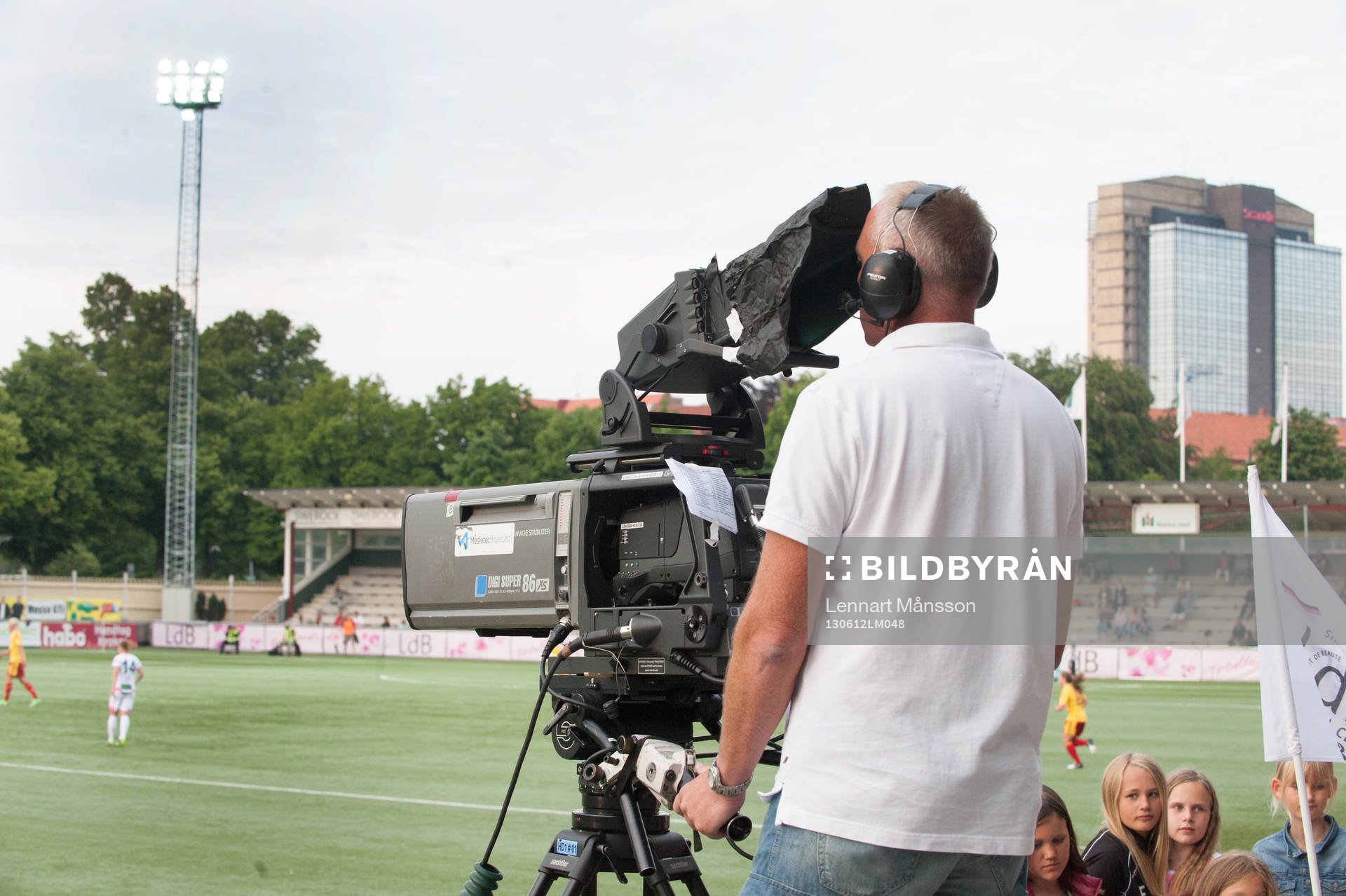 TV-kameraman, kameraman, Malmö gamla idrottsplats