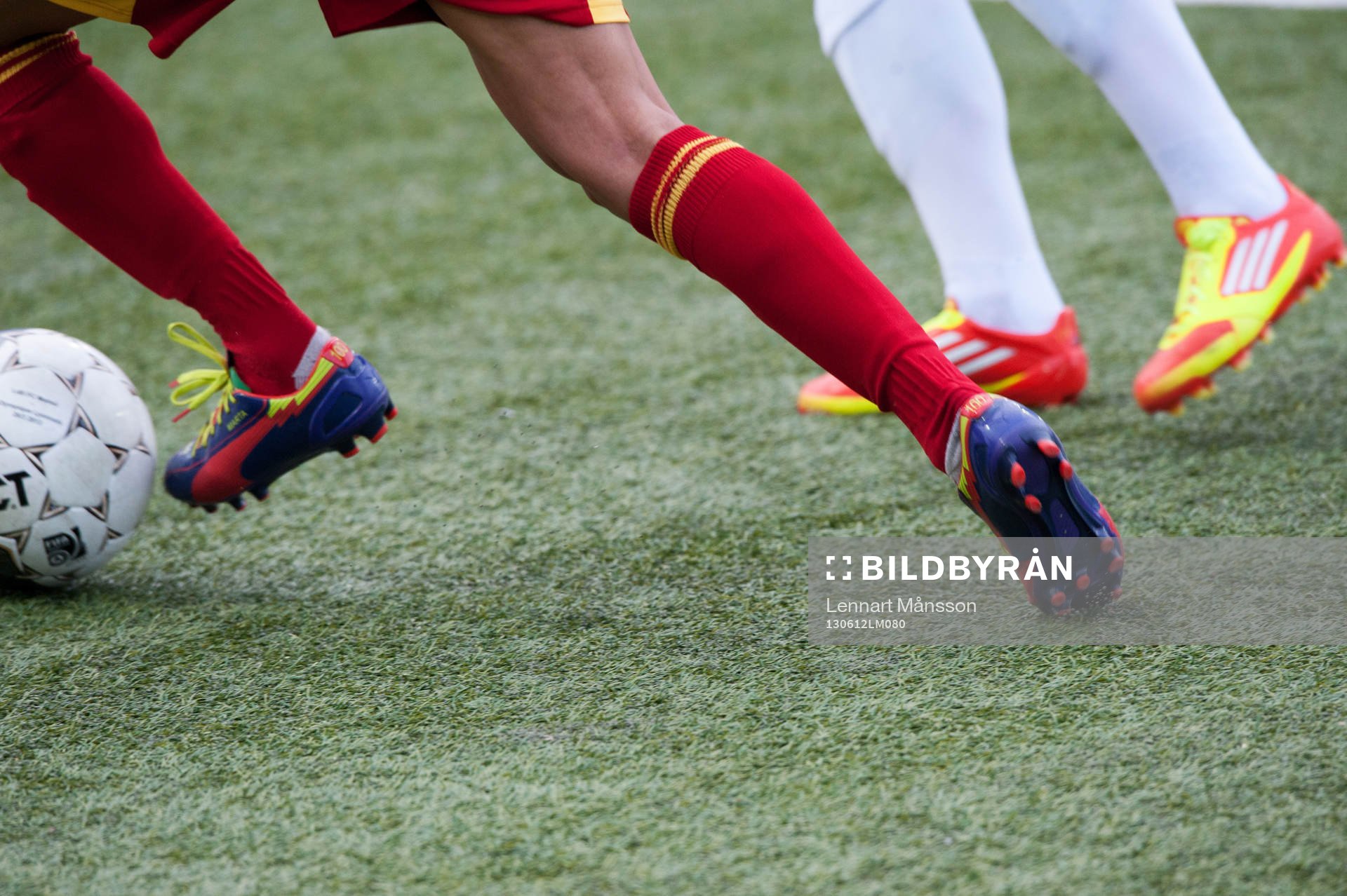Fot, fötter, boll, konstgräs, fotbollsskor, Nike,