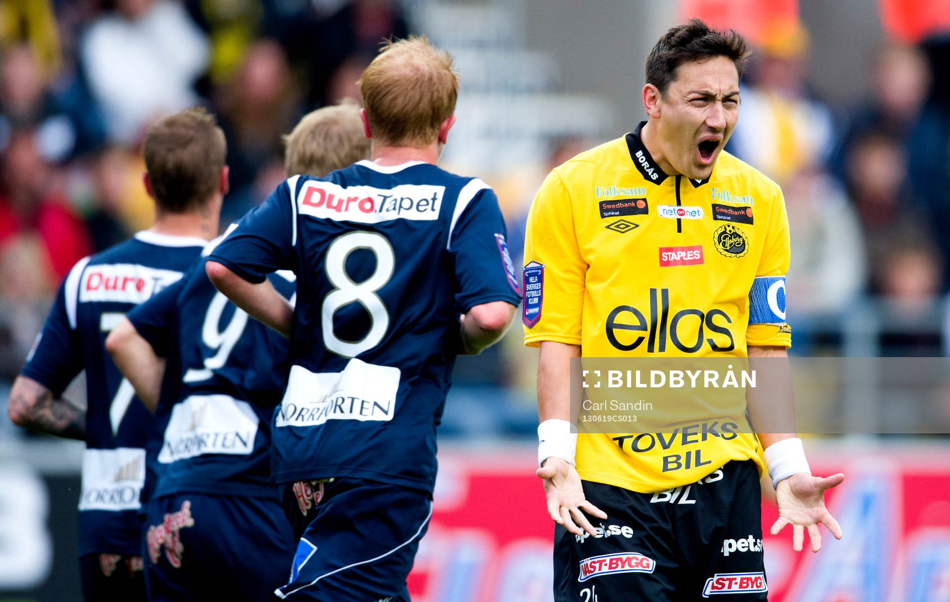 Elfsborgs Stefan Ishizaki skriker ut sin frustration i